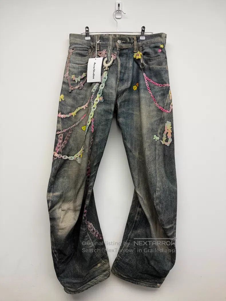 Acne Studios Acne Studios 2006 Candy Chain 3D Printed Loose Fit Crooked Size US 32 / EU 48 - 1 Thumbnail