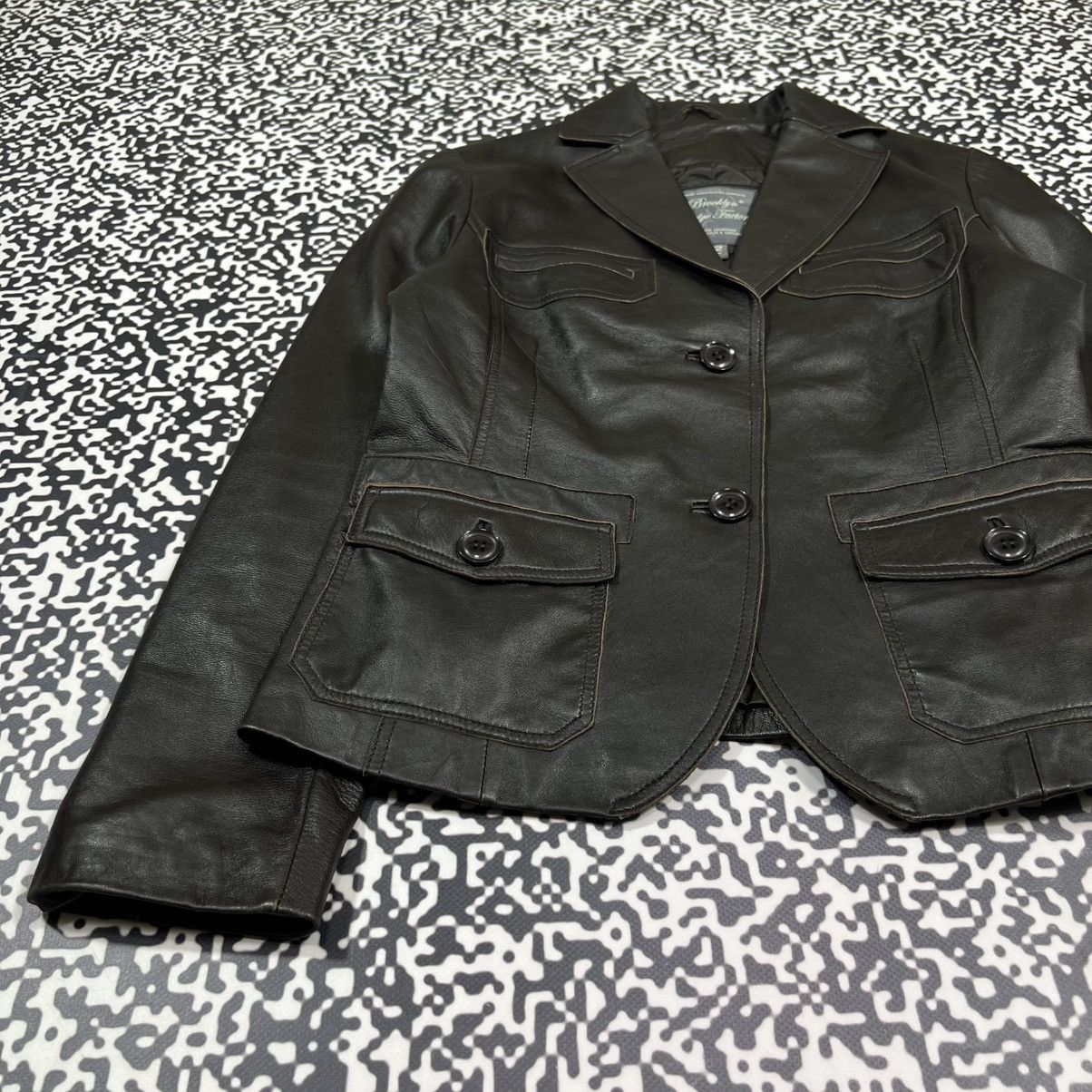 Vintage Vintage Y2K Lamb Leather Jacket Blazer Japanese Retro Style Size S / US 4 / IT 40 - 9 Thumbnail