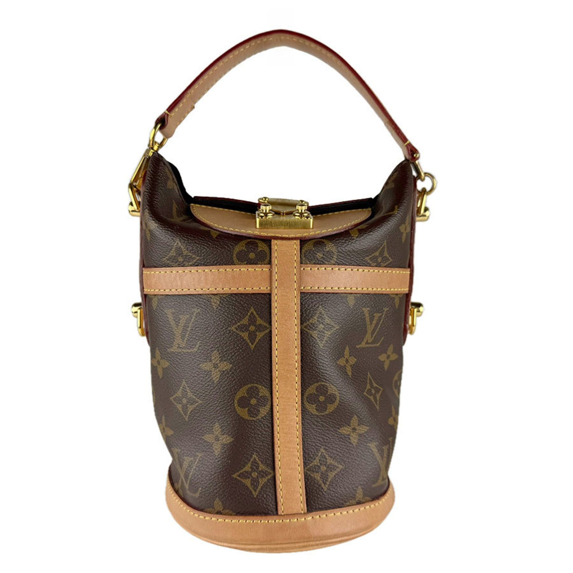 Louis Vuitton Louis Vuitton Handbag Shoulder Bag Monogram Duffle Canvas Brown Gold Women's M43587 Free Shipping z9134 Size ONE SIZE - 1 Thumbnail
