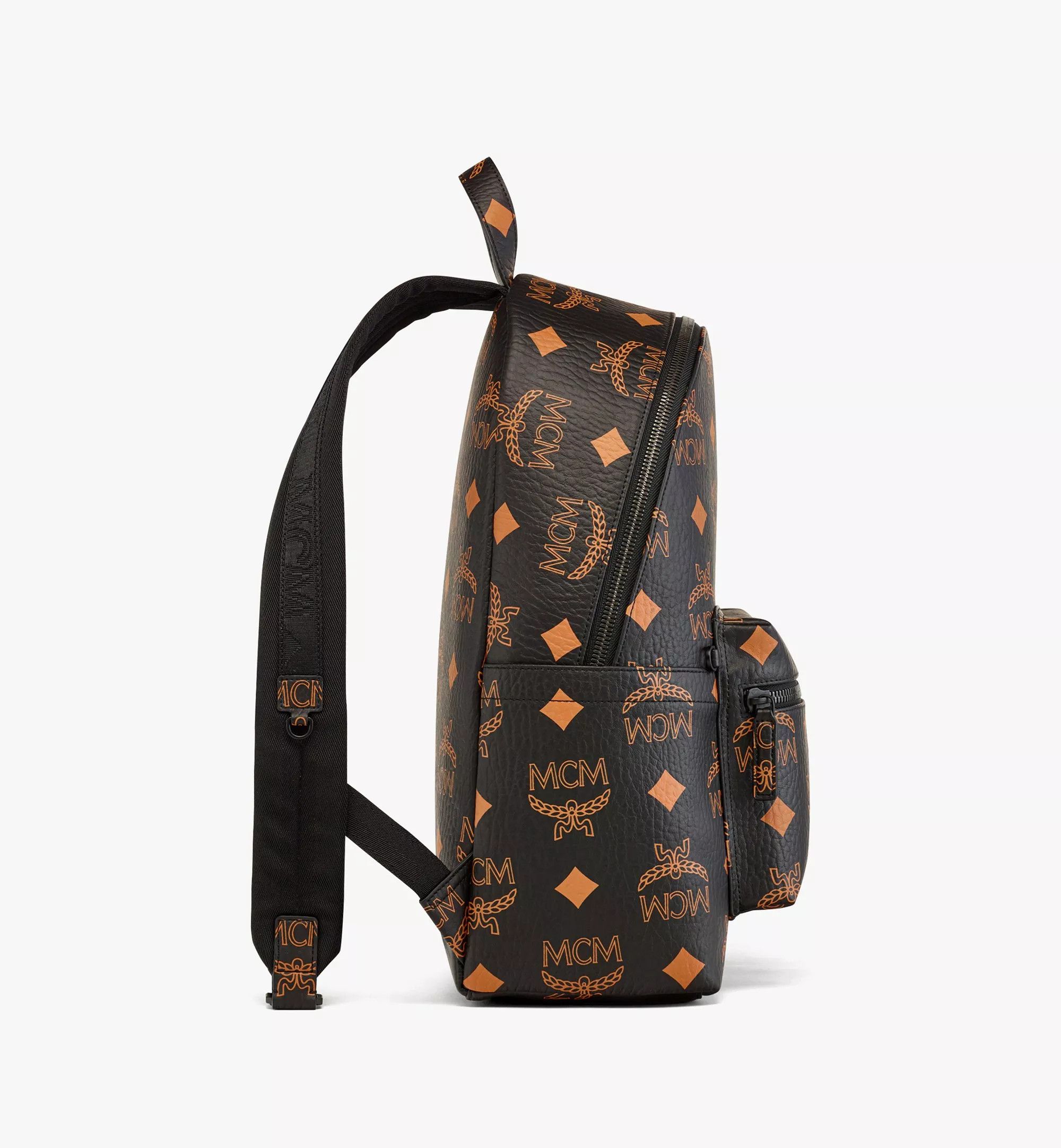 MCM o1mt1gz0125 Size: OS / Unisex Backpack Medium Black/Orange Size ONE SIZE - 3 Thumbnail