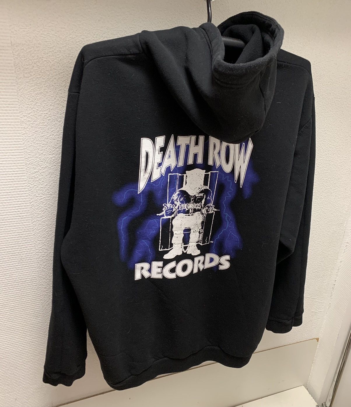 image of Band Tees x Death Row Records 91 Vintage Hoodie 5Xl Xxxxl Size 2Pac in Black, Men's