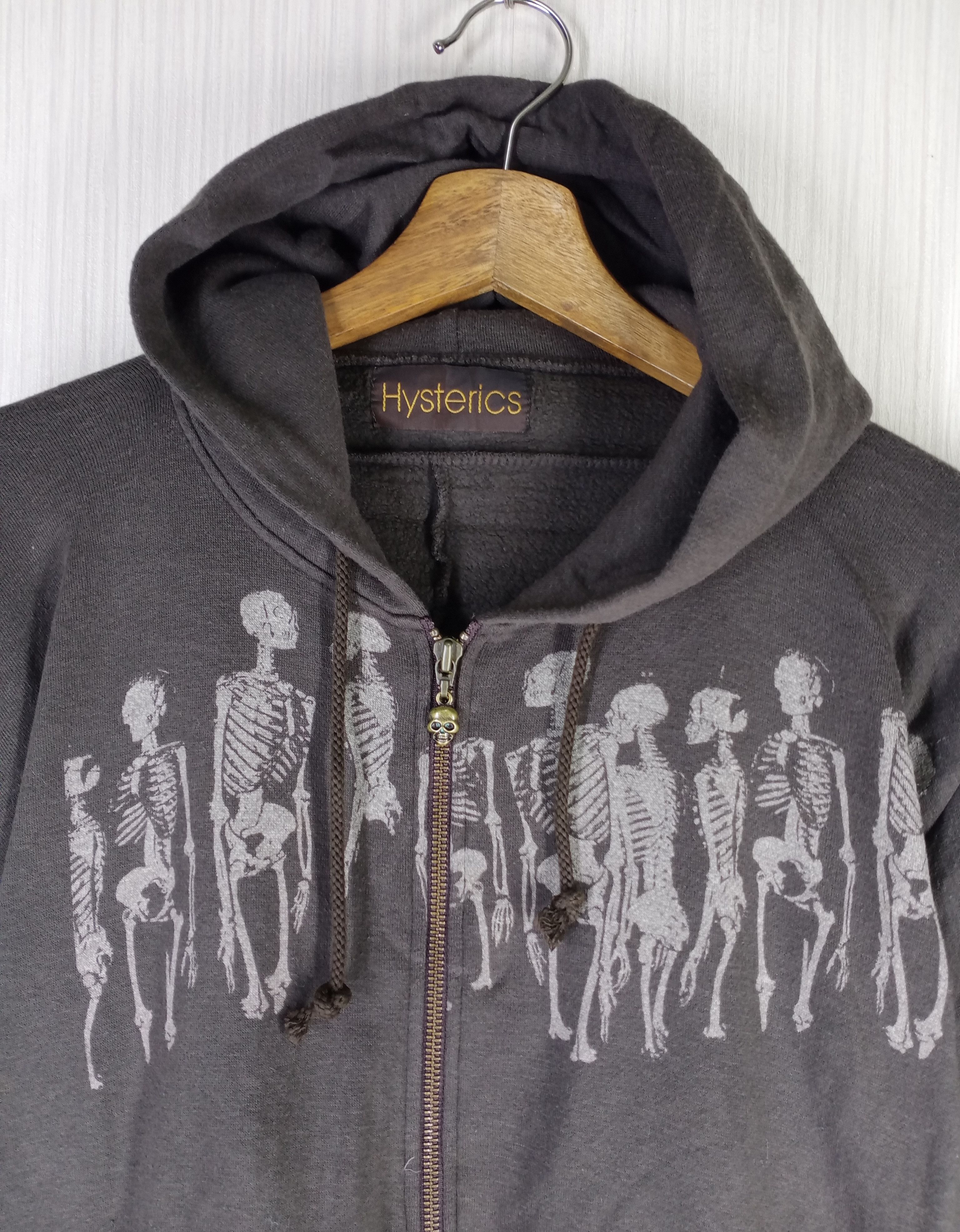 Hysteric Glamour Rare Vintage Hysteric Glamour Skeleton Zipper Hoodie Size US M / EU 48-50 / 2 - 2 Thumbnail