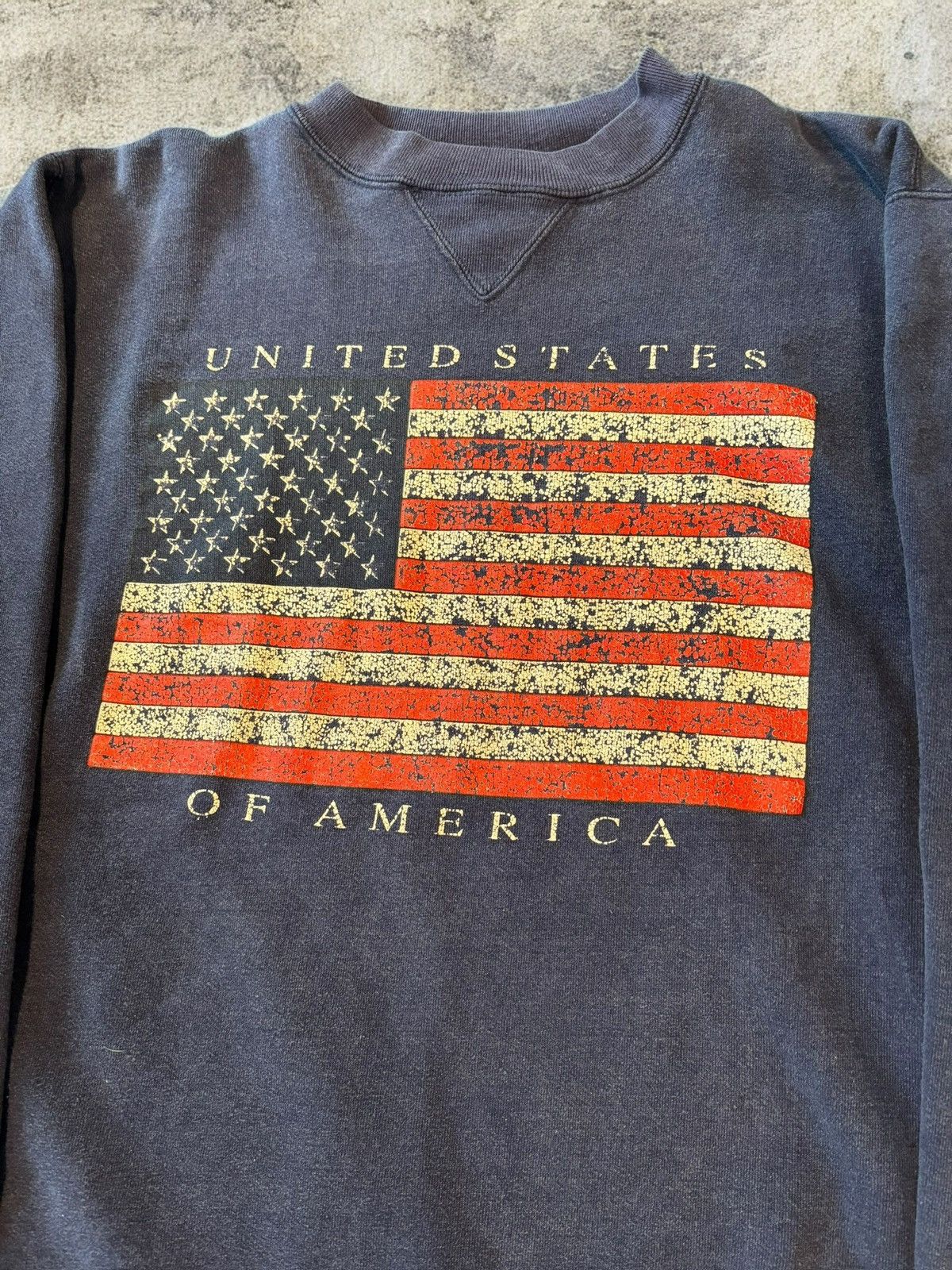 Vintage Vintage USA American Flag Crewneck Sweatshirt Size US M / EU 48-50 / 2 - 2 Thumbnail