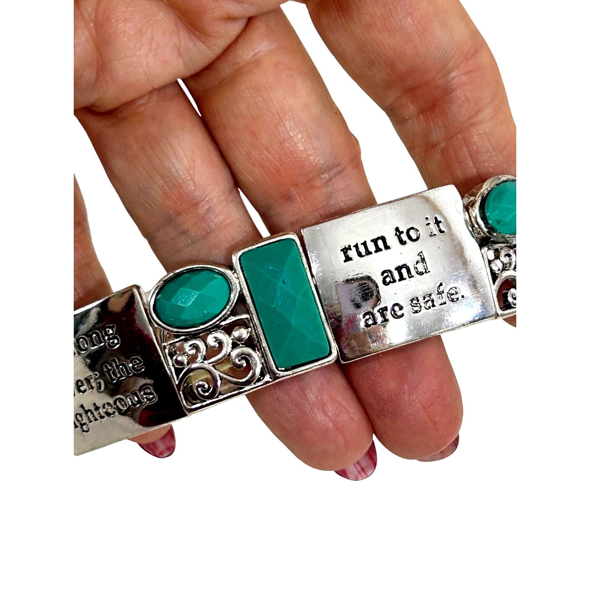 Other Christian Inspiration Bracelet Strong Tower Proverb Silver T Size ONE SIZE - 3 Thumbnail