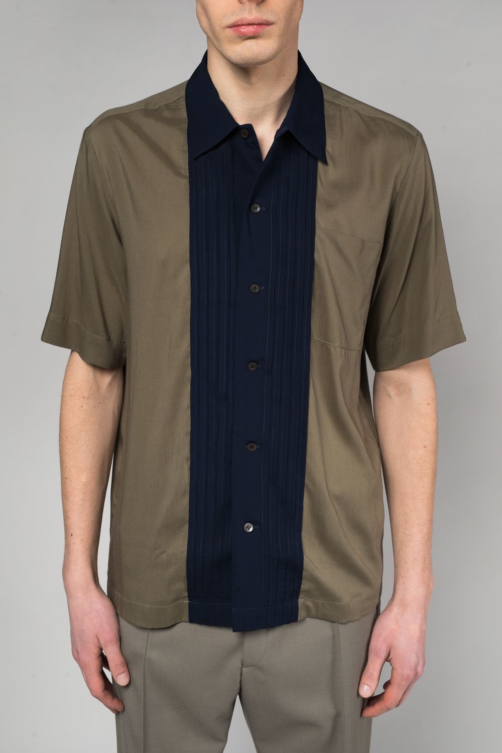 Dries Van Noten Dries Van Noten Camillo Pintuck Placket Button-Up Shirt Size US M / EU 48-50 / 2 - 1 Thumbnail