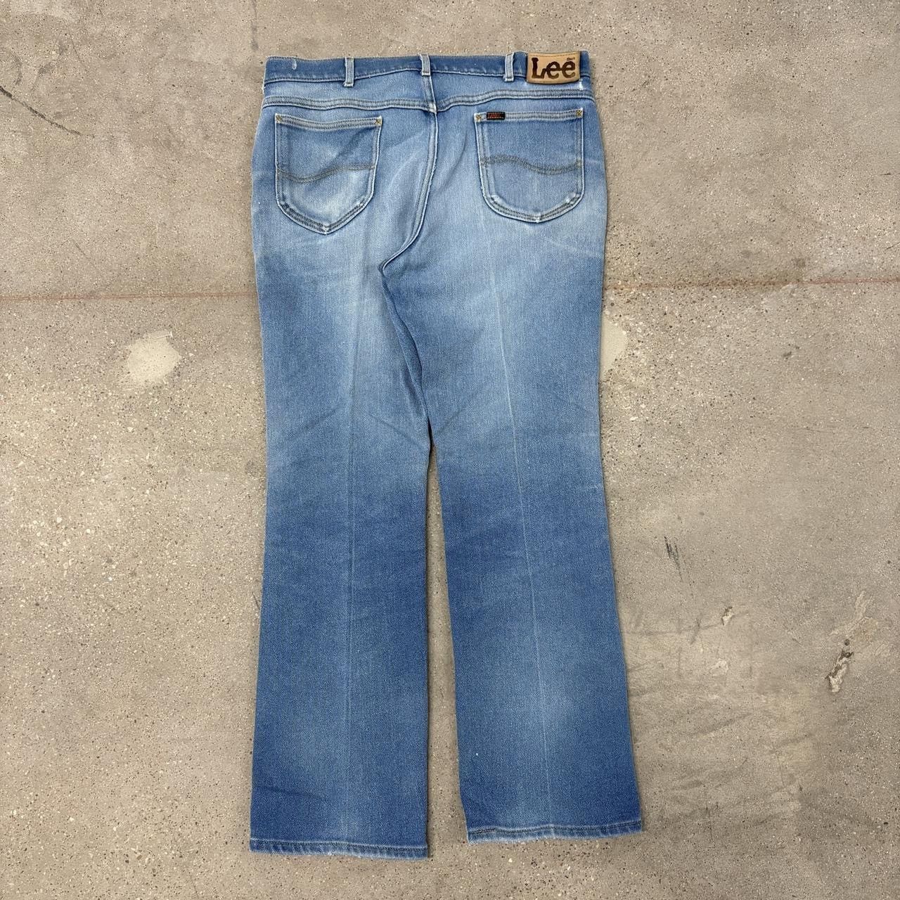 Lee Vintage Lee Riders Bootcut Faded Patchwork Denim Jeans Size US 36 / EU 52 - 4 Thumbnail