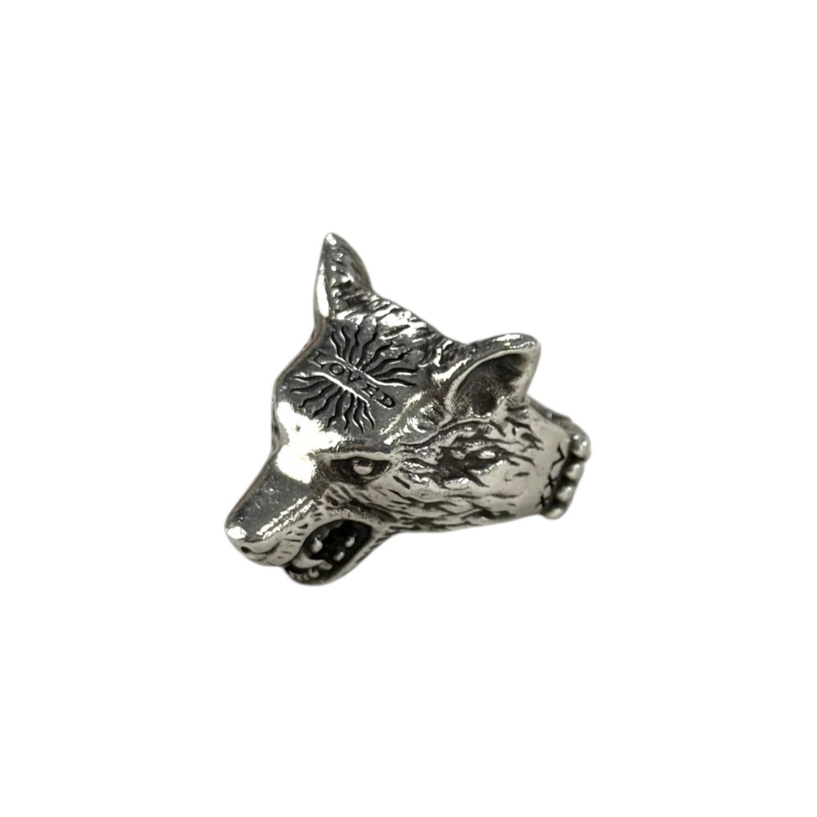Gucci Gucci Anger Forrest Wolf Head Ring Size ONE SIZE - 1 Thumbnail