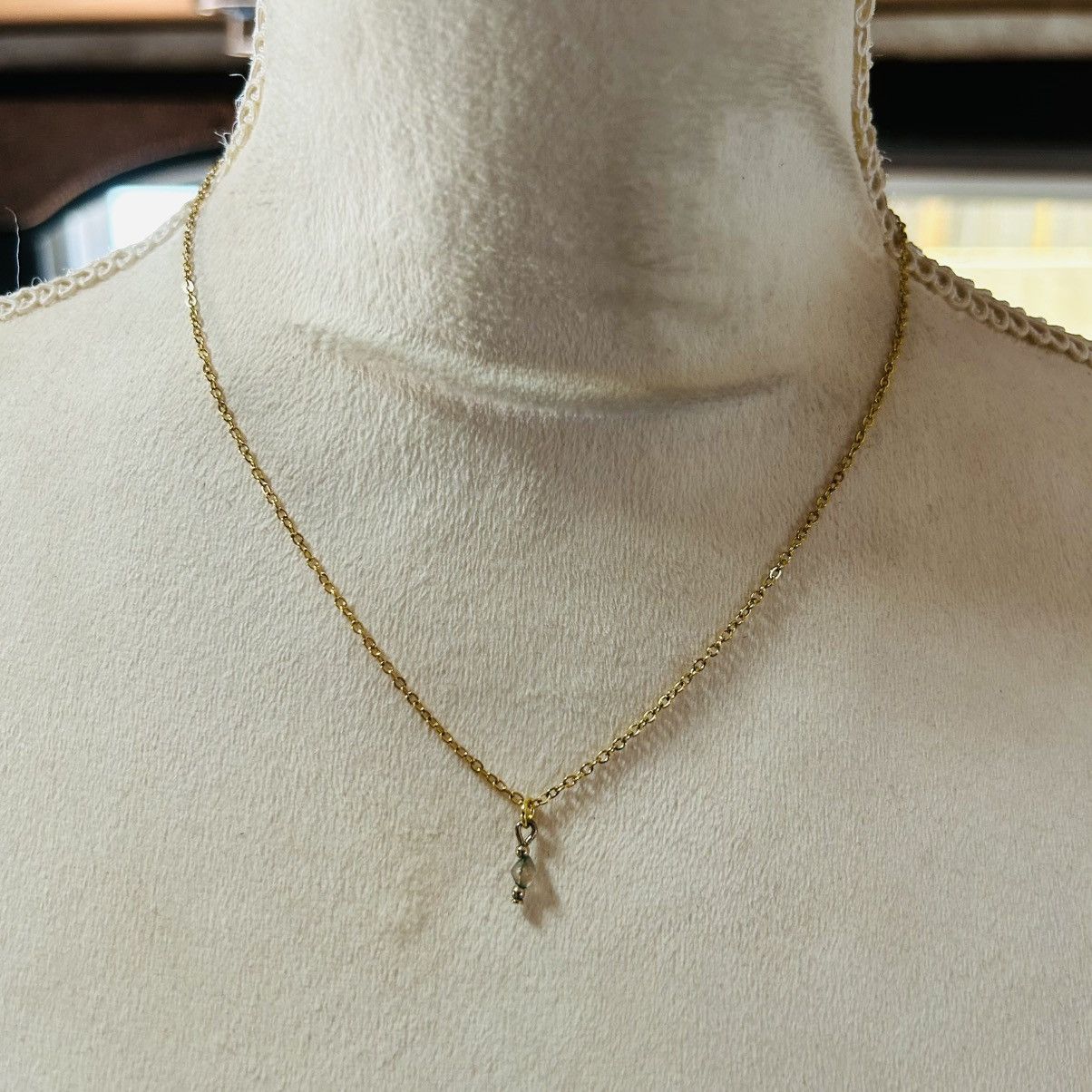Handmade Handcrafted vintage elbait tourmaline minimalist necklace Size ONE SIZE - 1 Thumbnail
