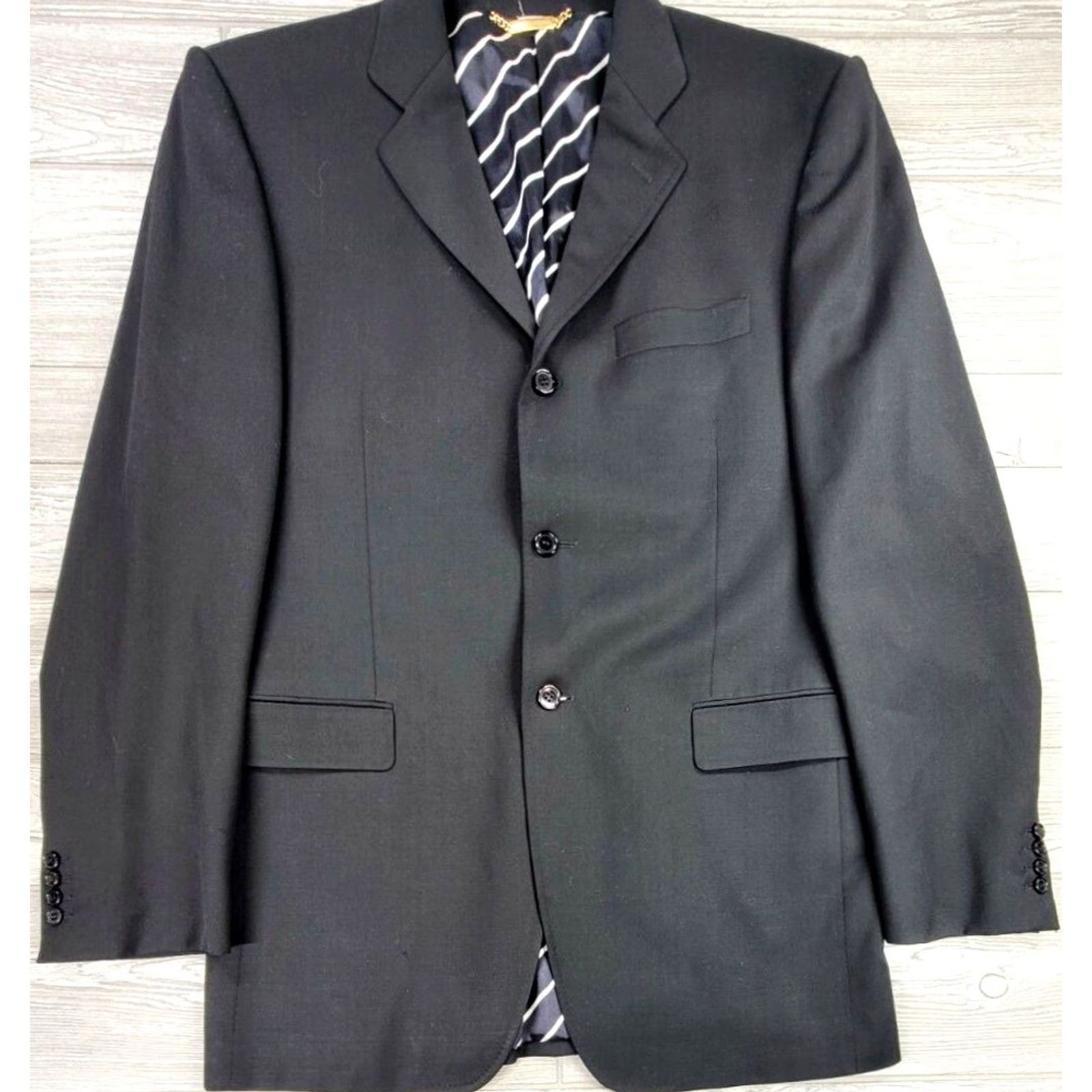Dolce & Gabbana Dolce&Gabbana Blazer Jacket Black EU 52L US 40L Single-Breasted 3 Button Men Size 52R - 2 Thumbnail