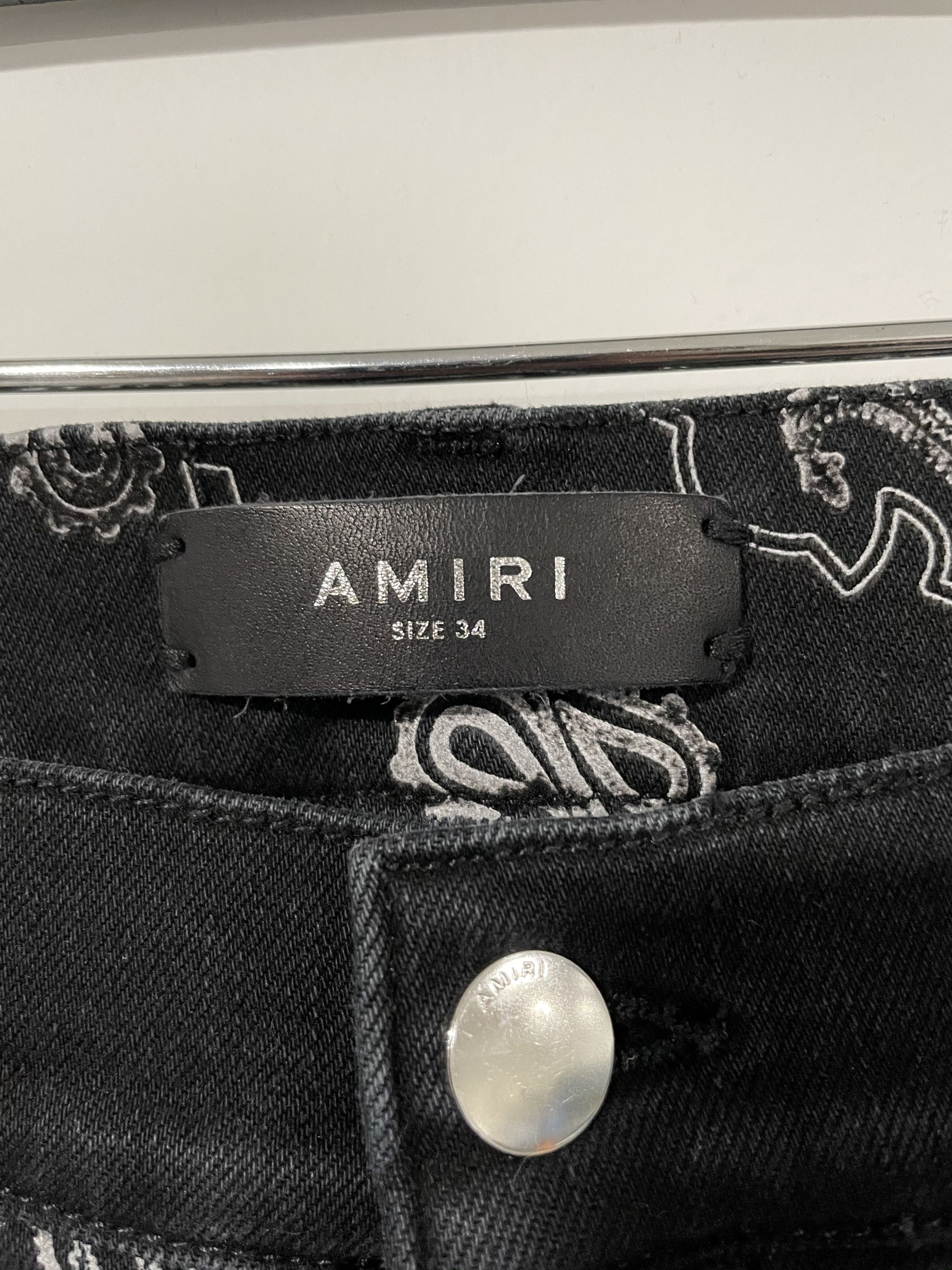 Amiri AMIRI (Flocked Bandana Jeans) Size US 34 / EU 50 - 7 Thumbnail