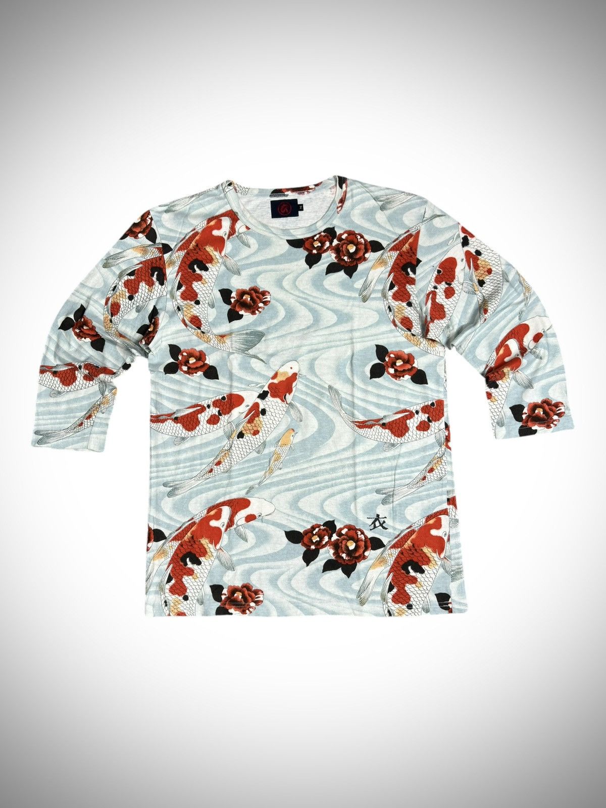 Japanese Brand Austere Japan Kuromo - Indigo Kyoto Sukajan Koi Ls T-Shirt Size US M / EU 48-50 / 2 - 1 Thumbnail