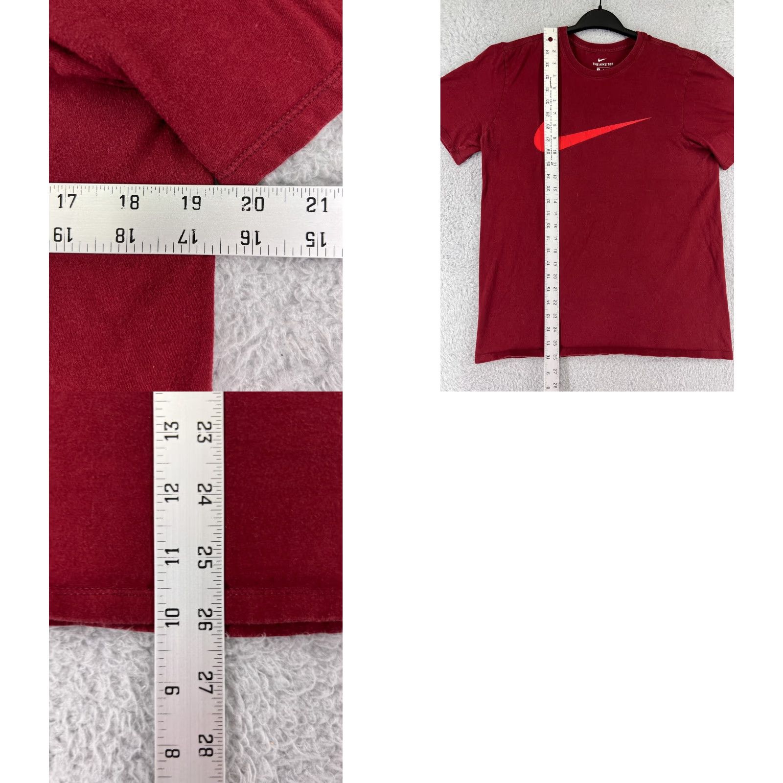 Nike Nike Shirt Mens Medium Red Swoosh Short Sleeve Crew Neck Cotton Blend Athletic - Logo, Outdoor, Sports, Retro - Nike Mens M Red Shirt Size US M / EU 48-50 / 2 - 9 Thumbnail