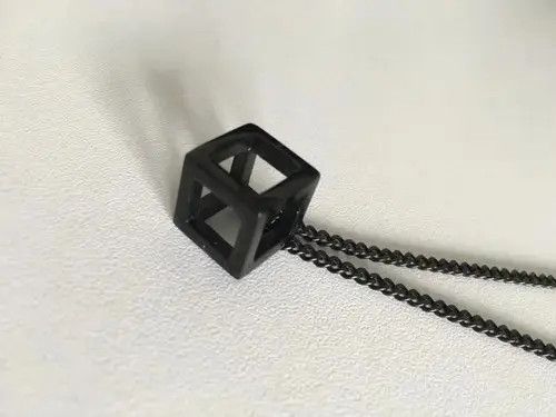 Jewelry Hollow Cube Pendant Necklaces 🔥🔥🔥 Size ONE SIZE - 3 Thumbnail