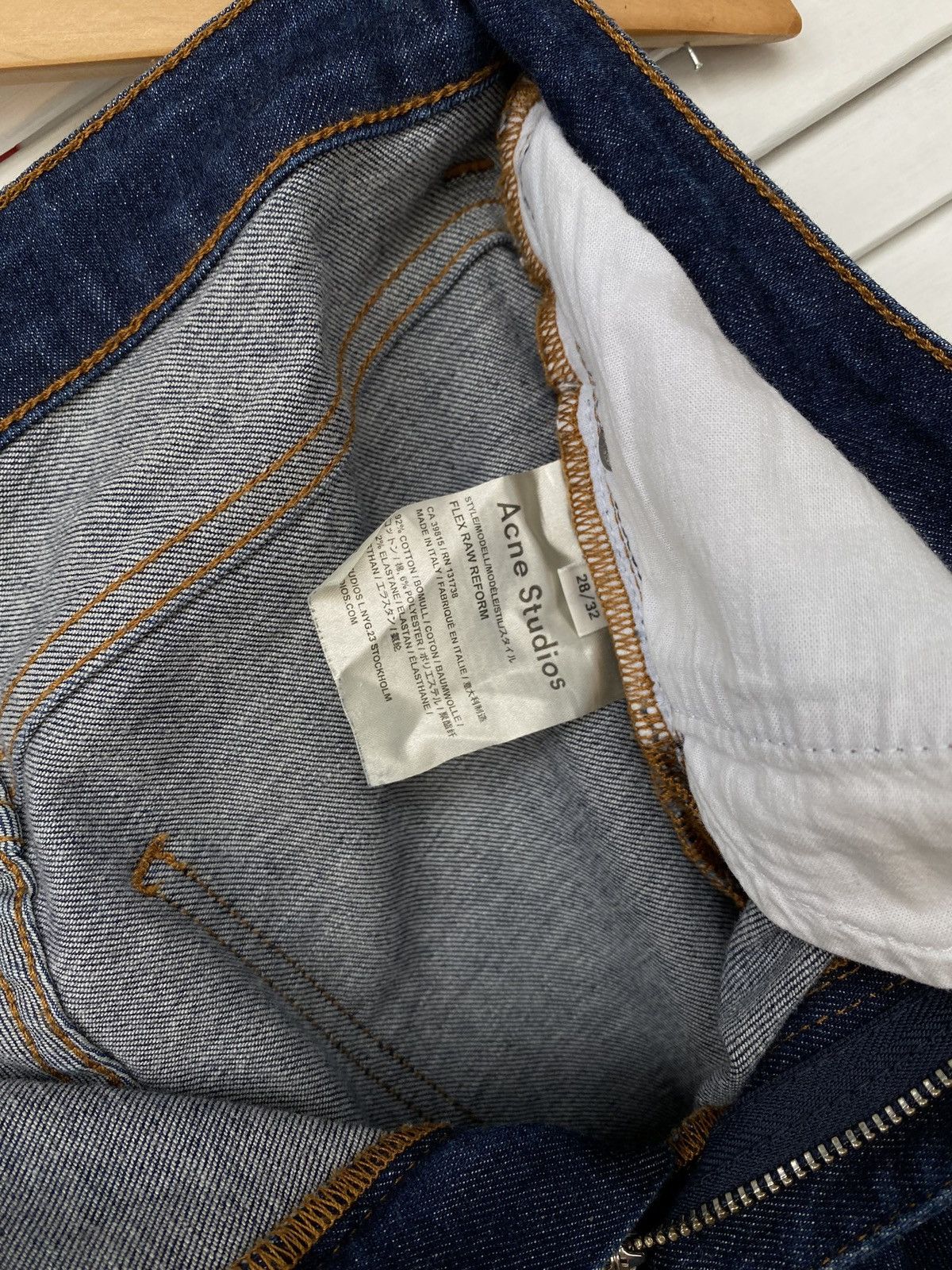 Acne Studios Acne Studios Flex Raw Reform Stretch Slim Denim Pants Size 28" / US 6 / IT 42 - 10 Thumbnail