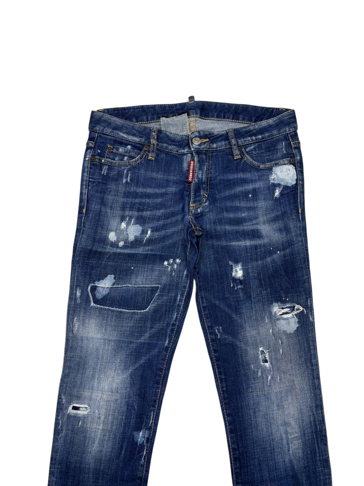 Dsquared2 Dsquared2 Distressed Paint Splatter Slim Straight Jeans Size US 32 / EU 48 - 5 Thumbnail