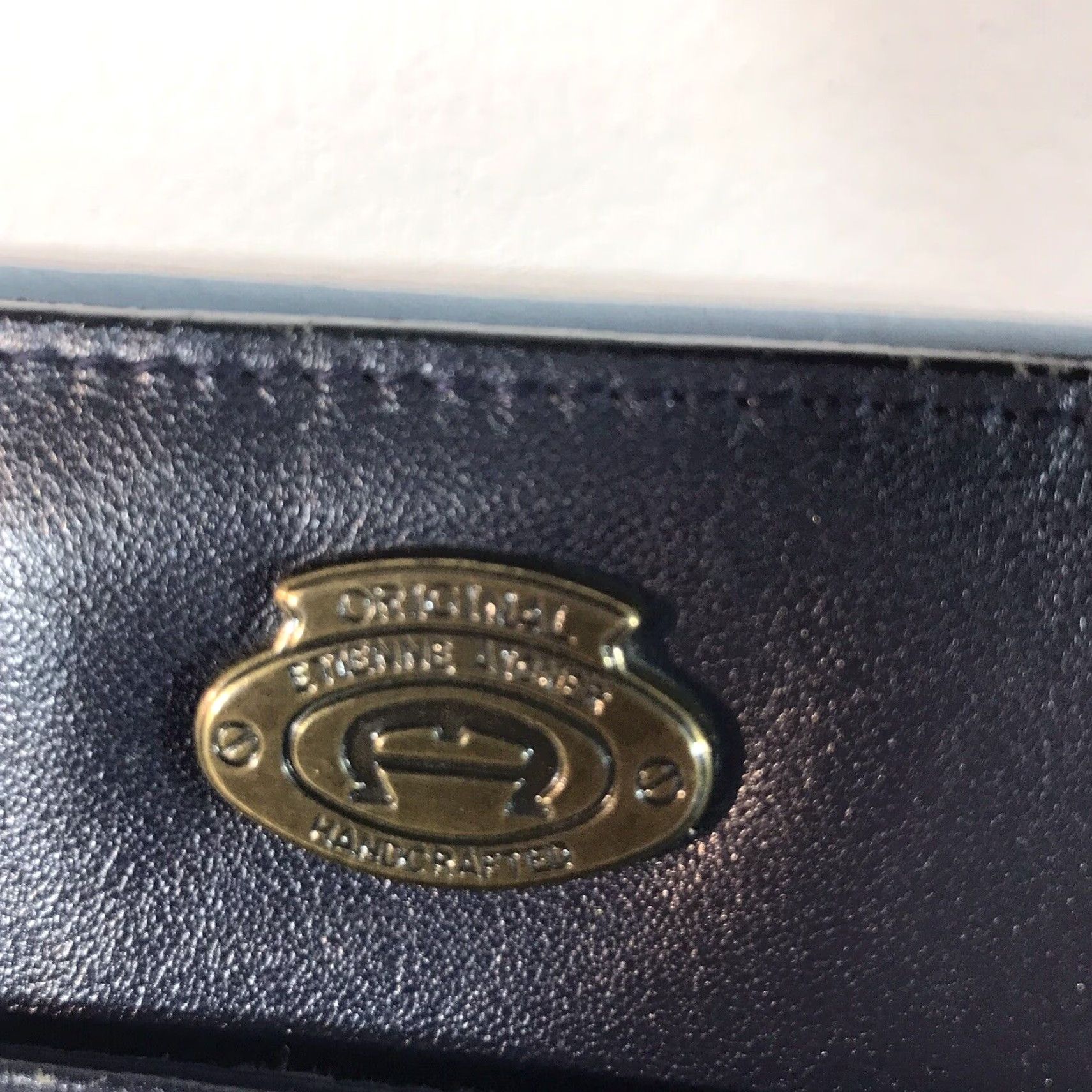 Etienne Aigner VINTAGE Etienne Aigner Navy Leather Shoulder Bag Medium Adjustable Strap Business Casual Travel Womens Size ONE SIZE - 4 Thumbnail