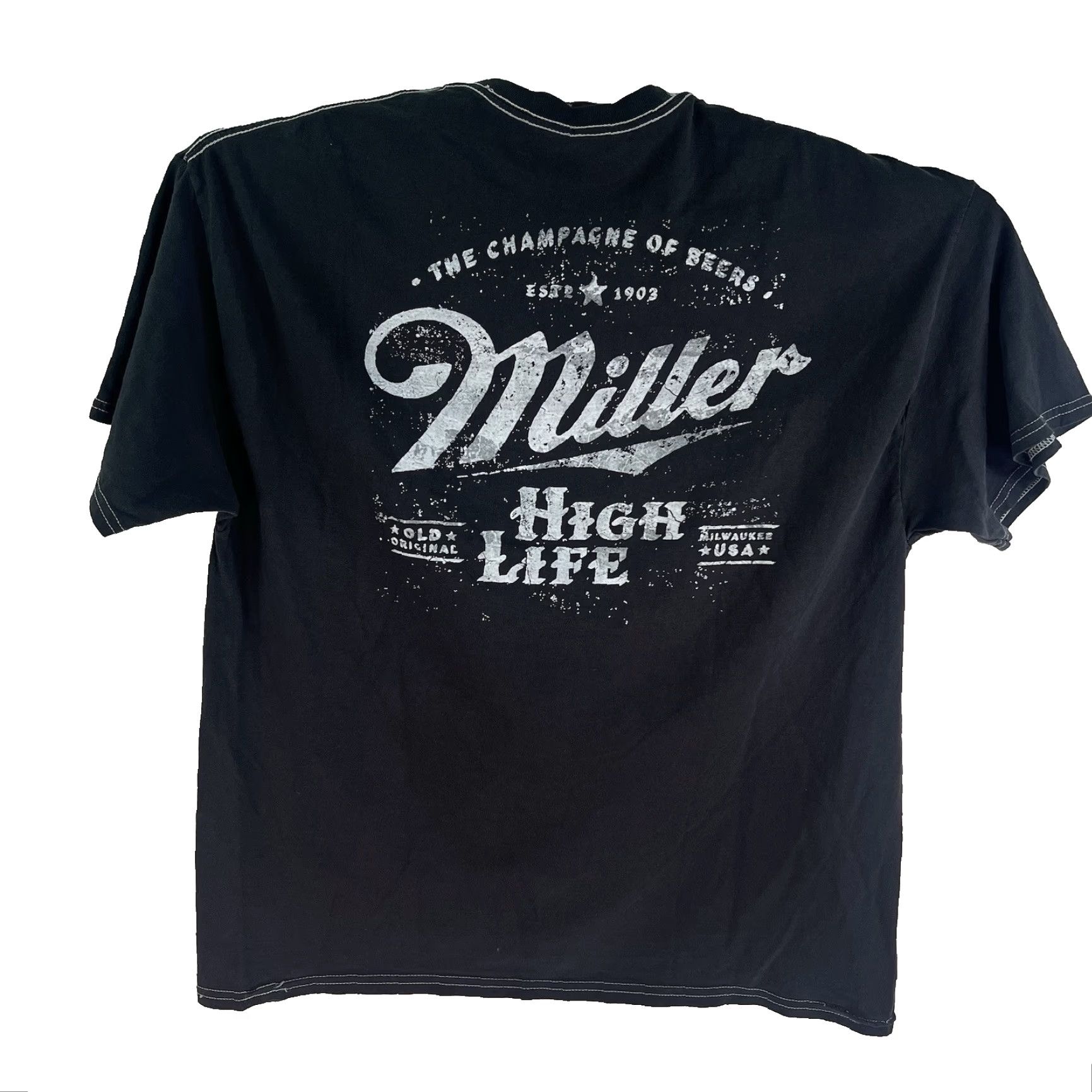 Vintage VINTAGE Miller Beer T-Shirt Adult Small Black Graphic Print Men 2020s Size US S / EU 44-46 / 1 - 2 Thumbnail