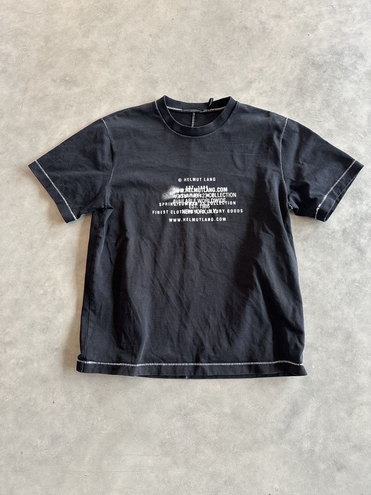 image of Helmut Lang Spray T-Shirt Black, Men's (Size Large)