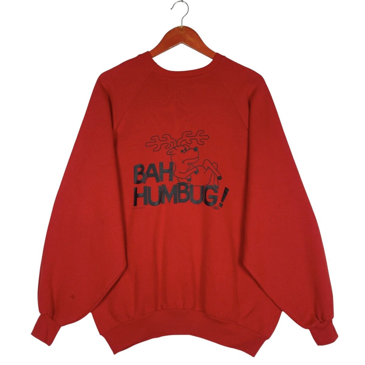 Vintage Vintage 80s Jingle Bells Christmas Crewneck Sweatshirt Red Size US L / EU 52-54 / 3 - 2 Thumbnail
