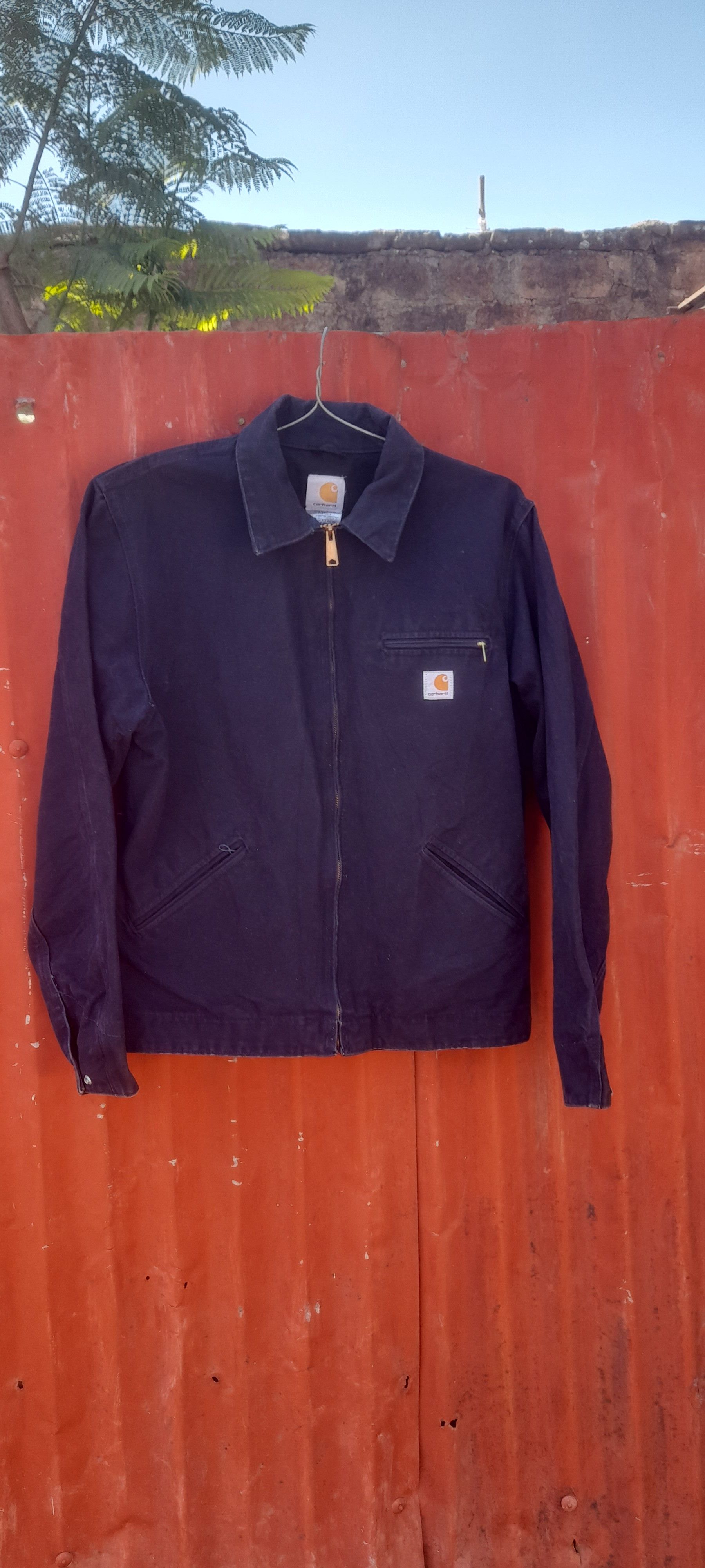 Carhartt Vintage Carhartt detroit blue unlined EJ196MDT Medium Jacket Size US M / EU 48-50 / 2 - 13 Thumbnail