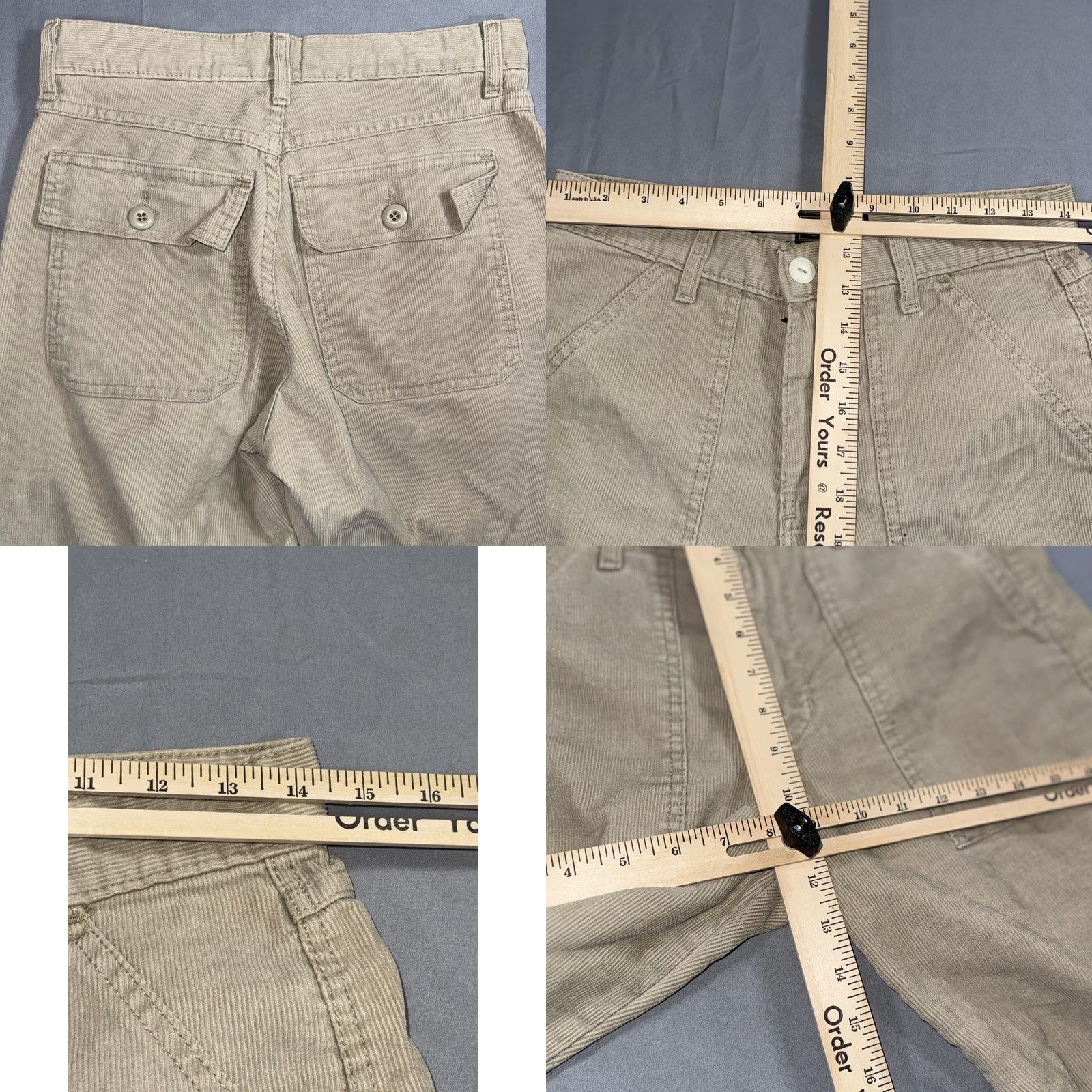 Abercrombie & Fitch VINTAGE Abercrombie & Fitch Pants Womens 2 Beige Corduroy Utility Made USA 90s Size 26" / US 2 / IT 38 - 8 Thumbnail