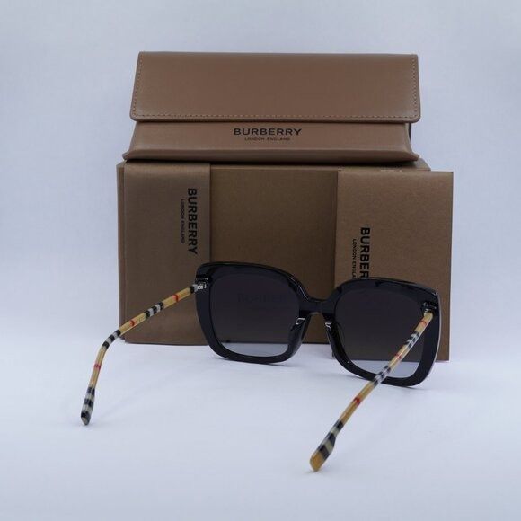 Burberry Burberry BE4323F 38538G Sunglasses Black/Brown Square Frame Size ONE SIZE - 12 Thumbnail