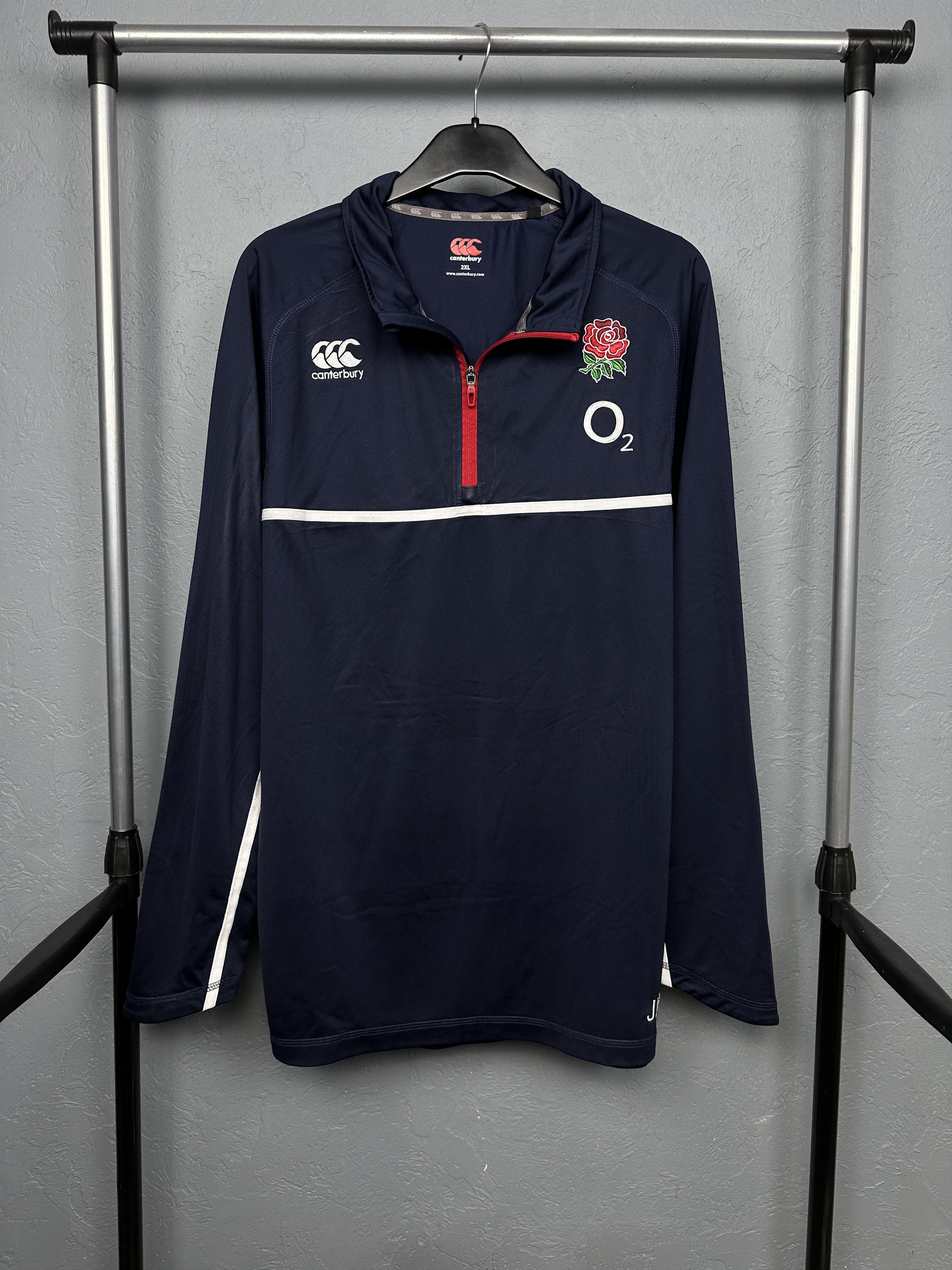 Canterbury of New Zealand Canterbury O2 England Rugby Long Sleeve Jersey T-Shirt Size US XXL / EU 58 / 5 - 1 Thumbnail