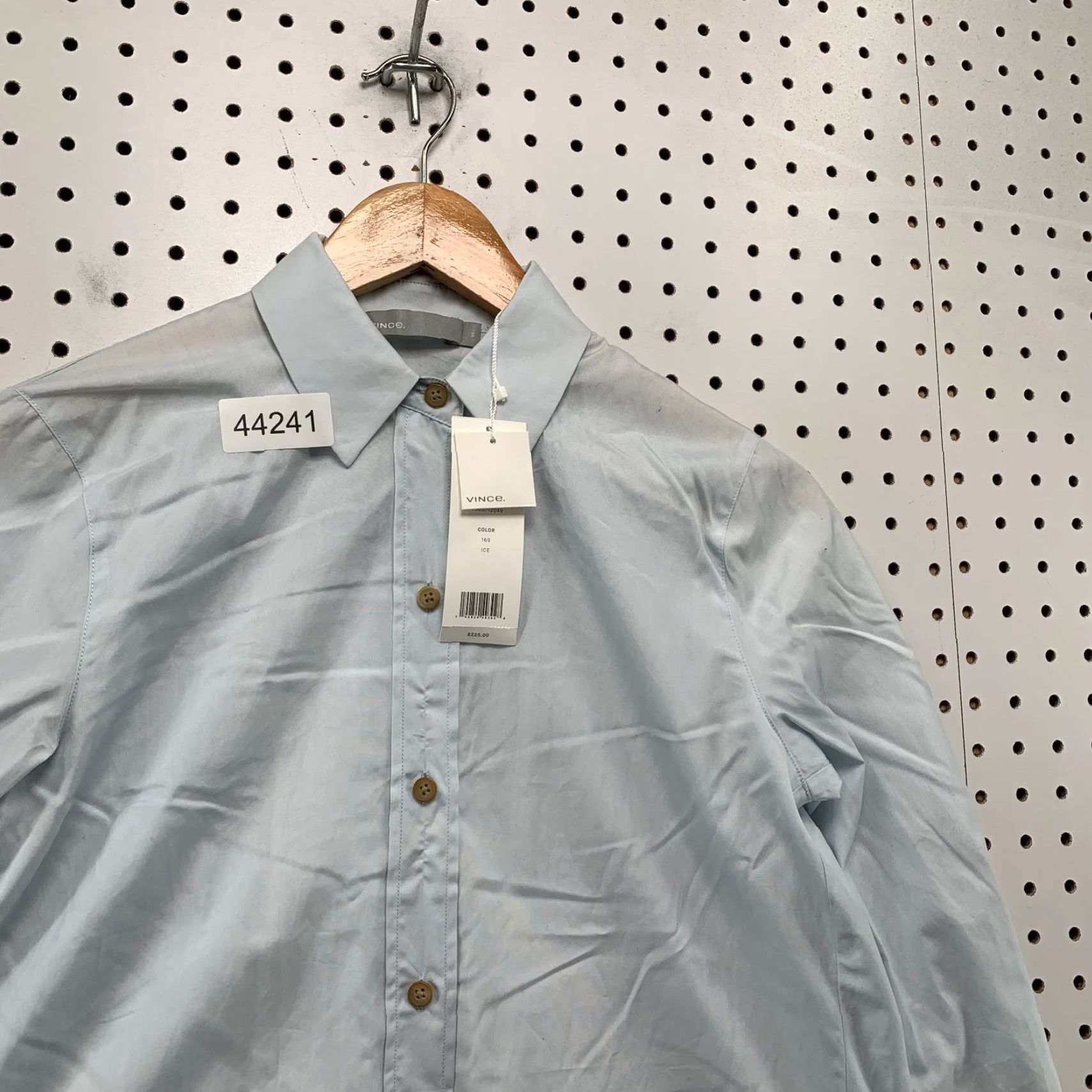 Vince Vince Button Down Shirt Womens XS Ice Blue Oversized Collared Shirt XS Womens Blue Vince Oversized Button-Up Regular Long Sleeve Casual Size XS / US 0-2 / IT 36-38 - 5 Thumbnail