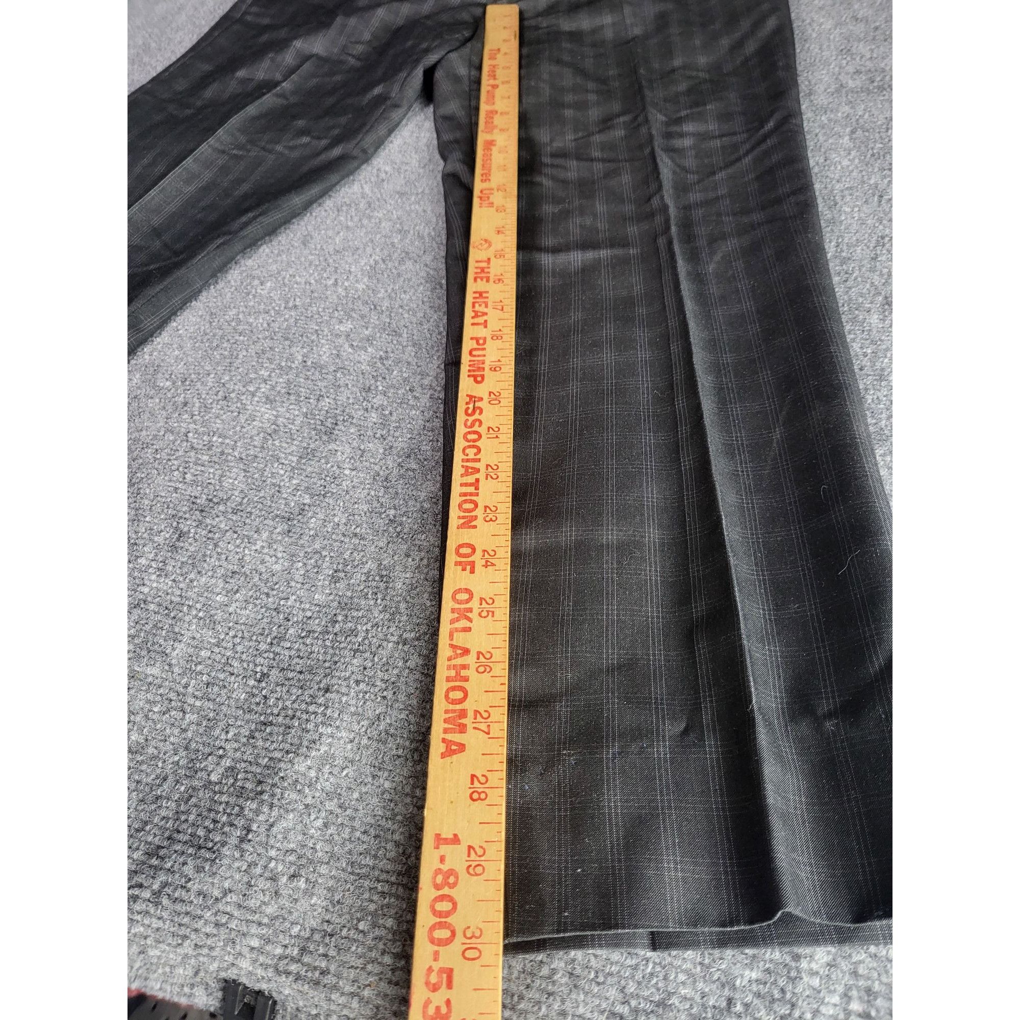 Ralph Lauren Ralph Lauren Dress Pants Men Sz 32x30 Black PInstripe Plaid Size 34S - 3 Thumbnail