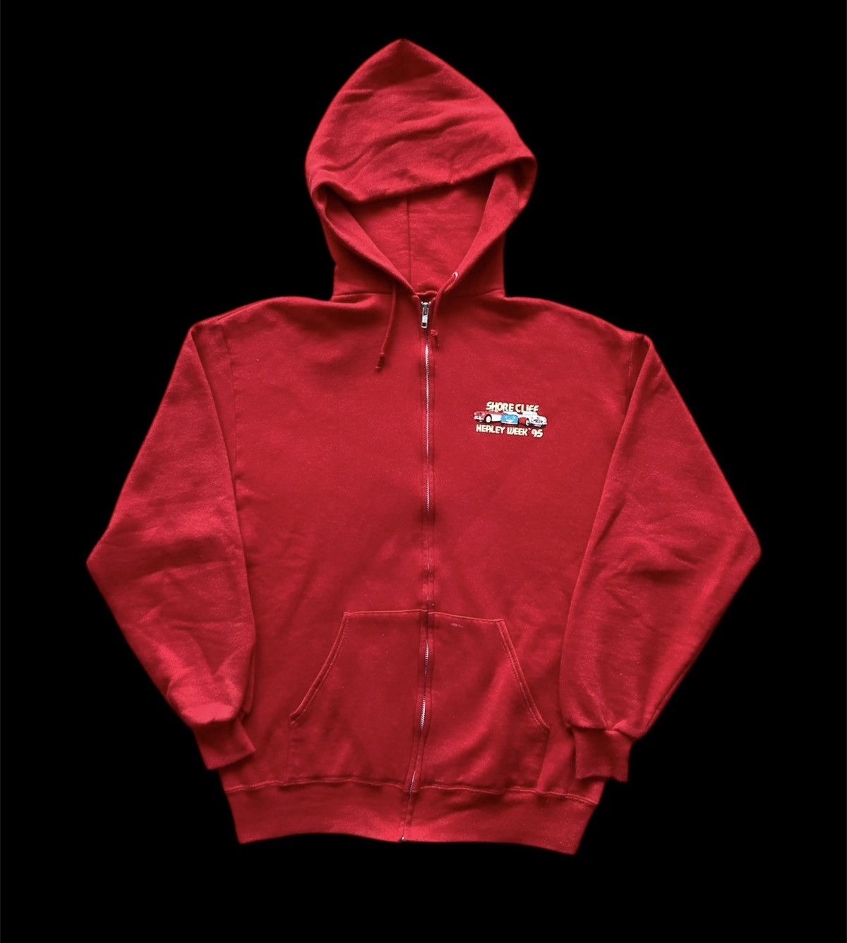 Chevrolet Vintage 1995 Zip Up Hoodie Shore Cliff Car Show Sweatshirt Size US L / EU 52-54 / 3 - 4 Thumbnail