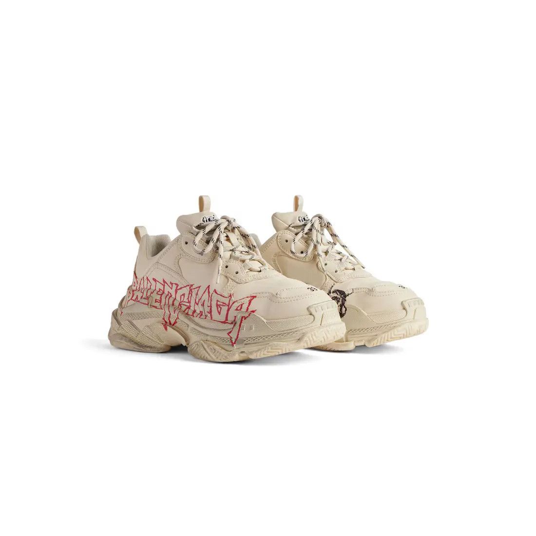 Balenciaga o1srvl11e0325 Triple S Sneakers DIY Metal in Multicolor Size US 7 / EU 40 - 2 Thumbnail