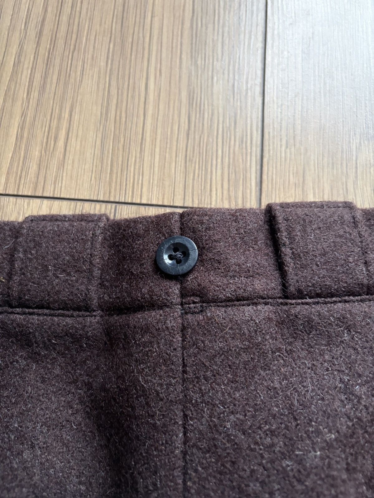 Vintage 40-50's Heavy Brown Wool Cotton Lined European Work Pants Size US 36 / EU 52 - 16 Thumbnail