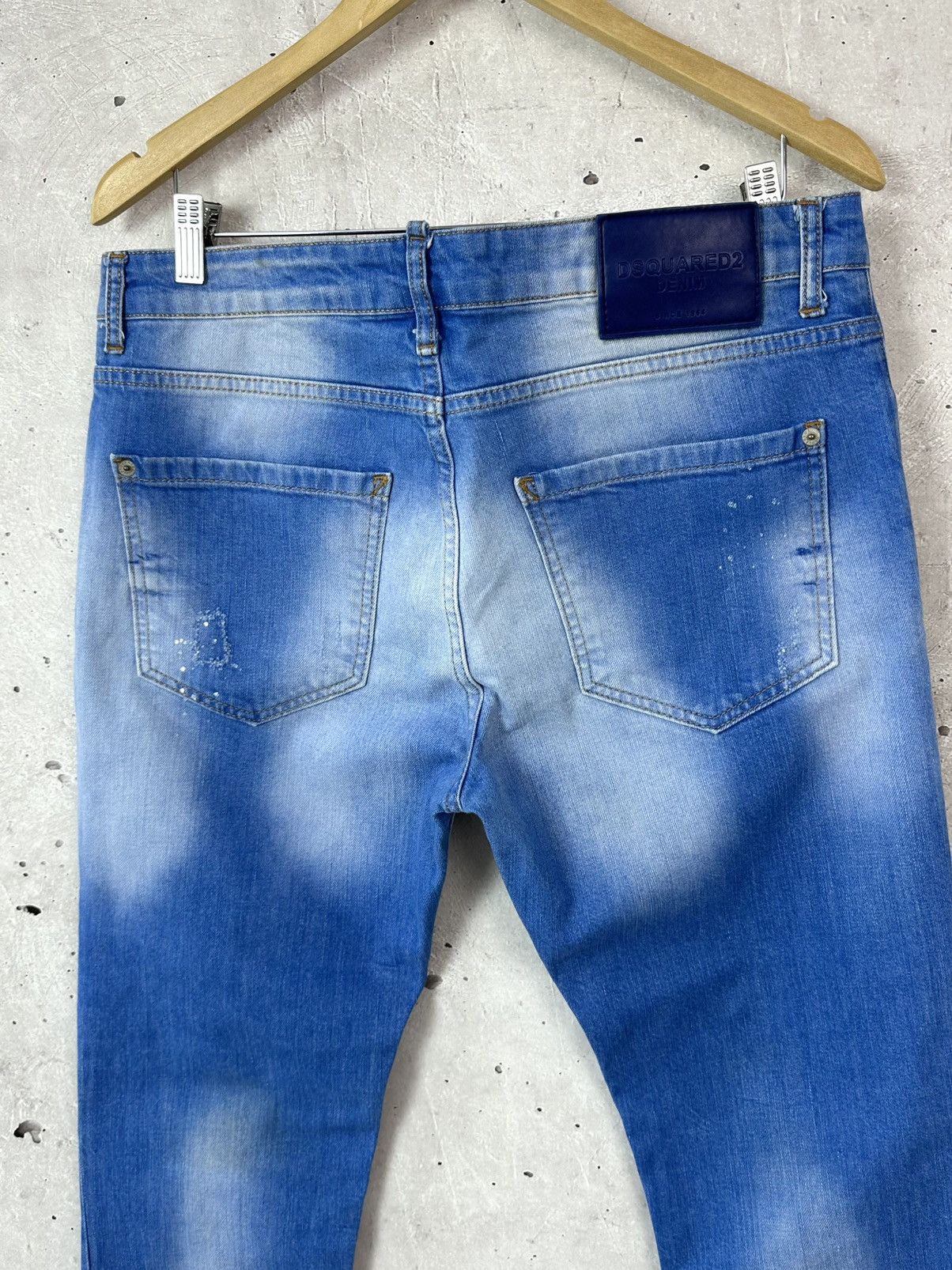 Dsquared2 Dsquared2 Blue Cotton Distressed Logo Men’s Jeans Size US 36 / EU 52 - 6 Thumbnail