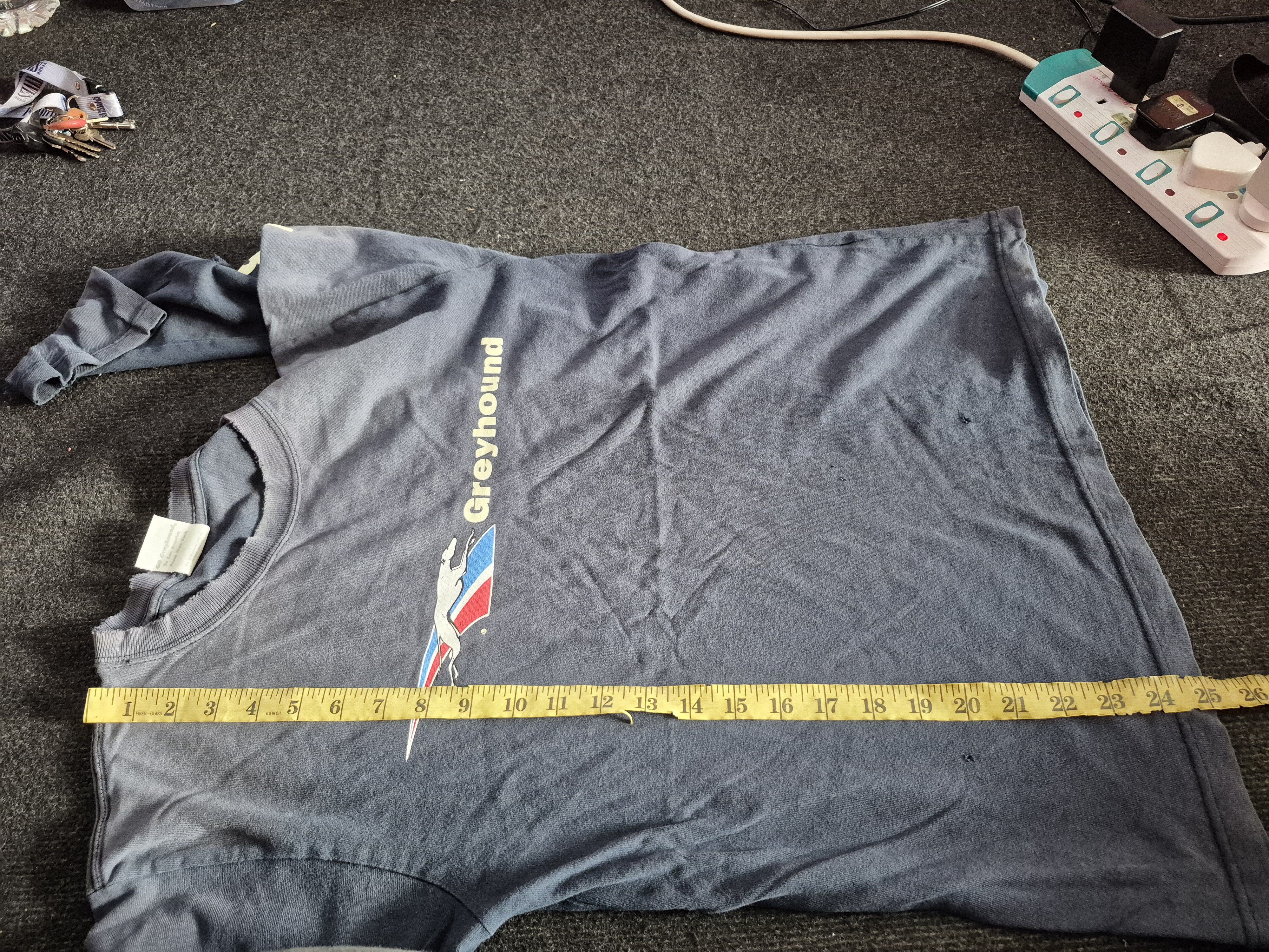 Vintage 🔥 Vintage Greyhound Longsleeves Distressed Tee Size US M / EU 48-50 / 2 - 17 Thumbnail