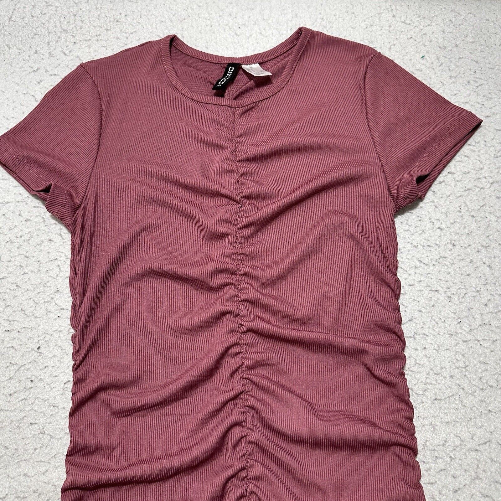 H&M H&M Divided Medium Purple Short Sleeve Ruched Mini Dress Size M / US 6-8 / IT 42-44 - 2 Thumbnail