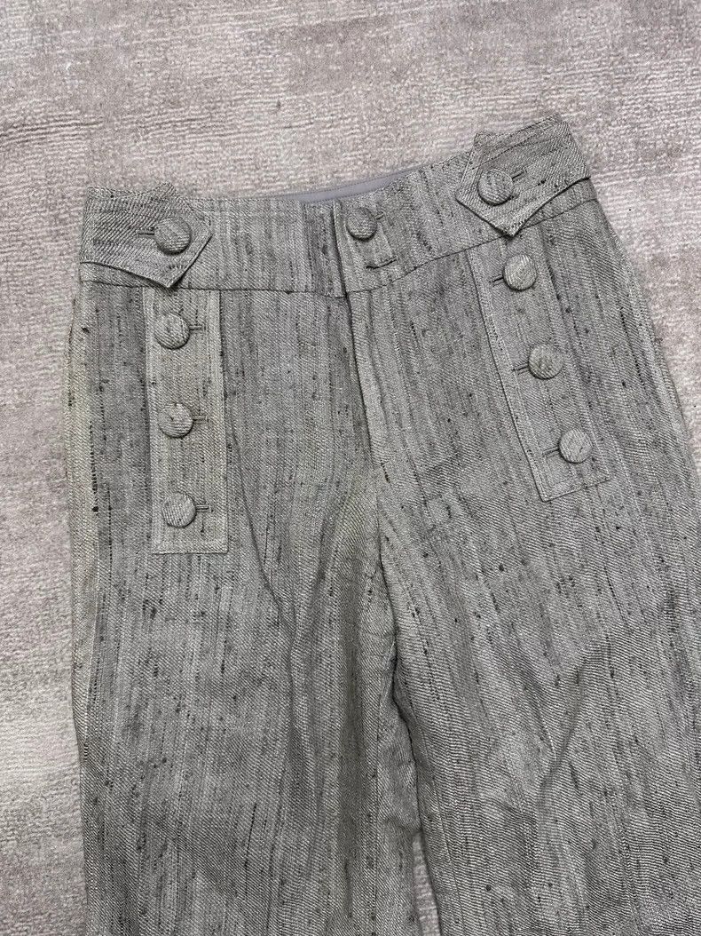 Yohji Yamamoto Yohji Yamamoto Regulation breasted silk-linen blended trous Size US 28 / EU 44 - 2 Thumbnail