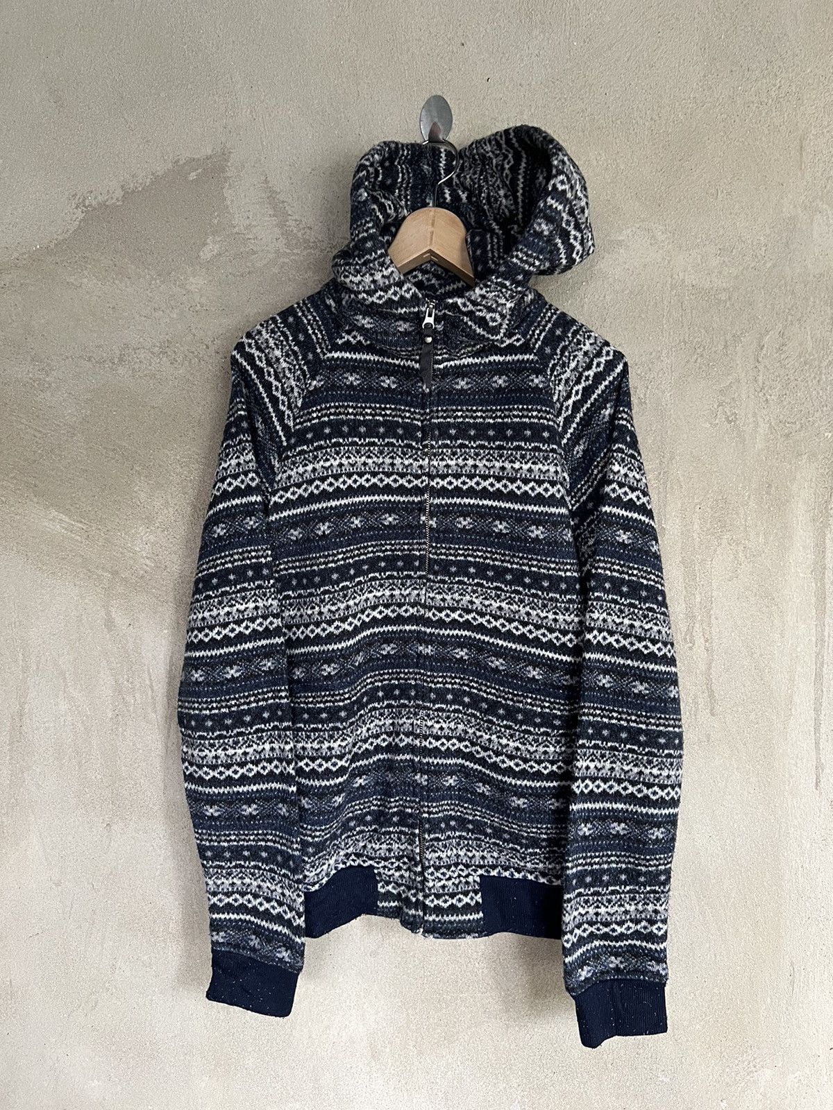 Plus One Clothing Japanese Brand Plus One Striped Hoodies Jacket Size US M / EU 48-50 / 2 - 2 Thumbnail