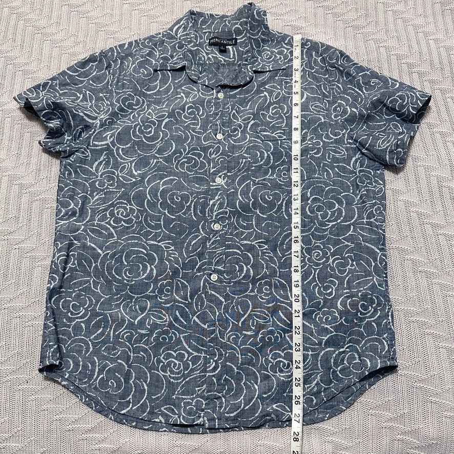 J.Crew J Crew gray abstract floral print short sleeve button down Size US L / EU 52-54 / 3 - 8 Thumbnail