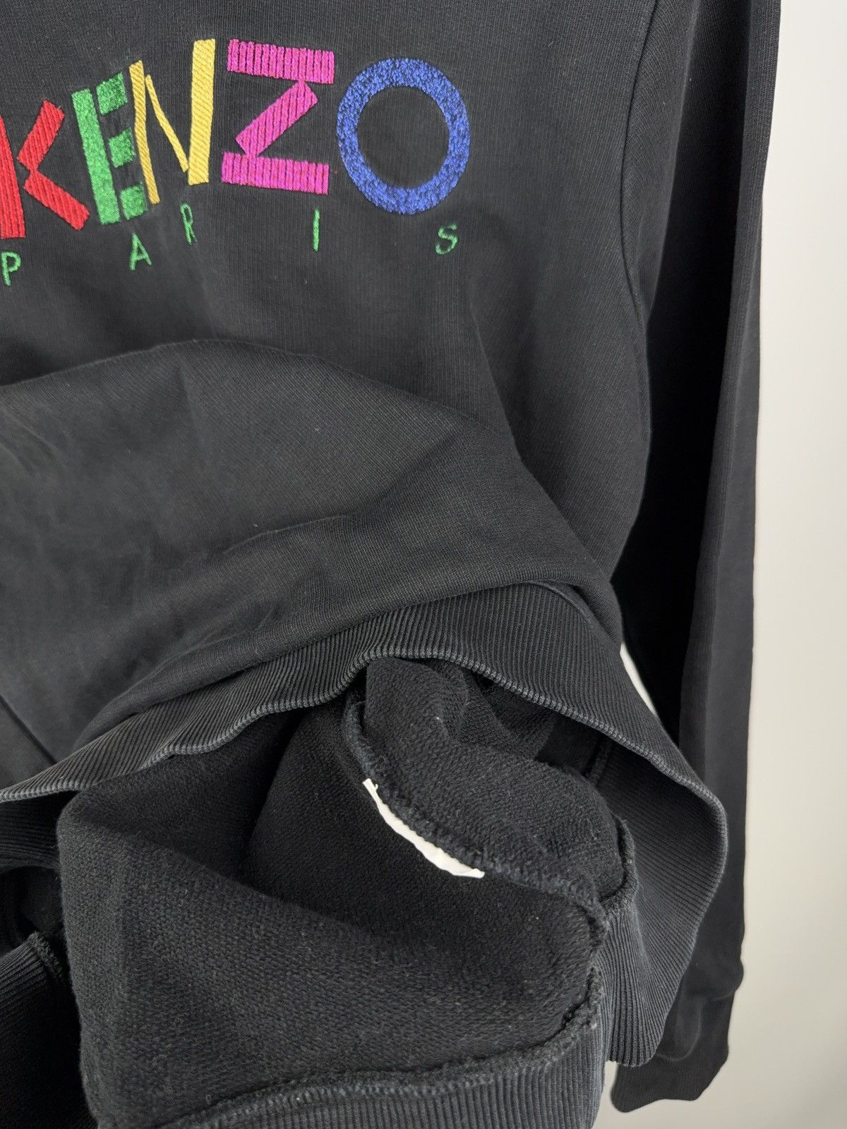 Kenzo Vintage 00s Faded Kenzo Big Logo Luxury Designer sweatshirt Size US S / EU 44-46 / 1 - 7 Thumbnail