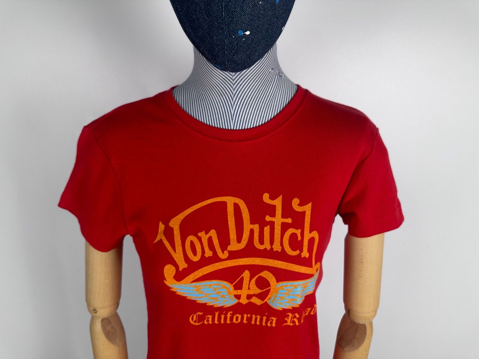 Von Dutch Von Dutch Vintage Womens Crop Top T Shirt Red y2k Size M\L Size M / US 6-8 / IT 42-44 - 2 Thumbnail