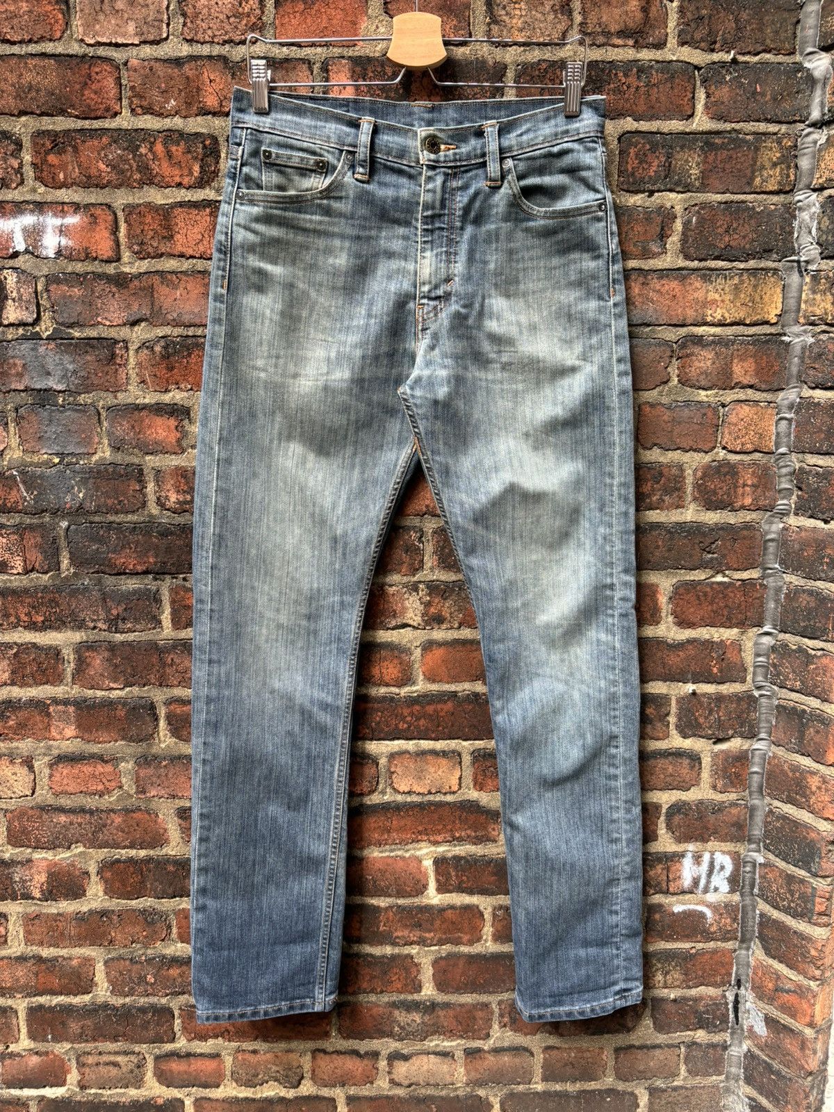 Levi's Levi's 504 Dirt Washed Blue Slim Fit Denim Jeans Size US 31 - 1 Thumbnail