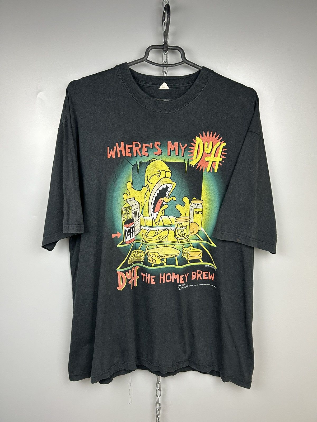 Vintage 1996 The Simpsons T shirt Duff The homey Brew