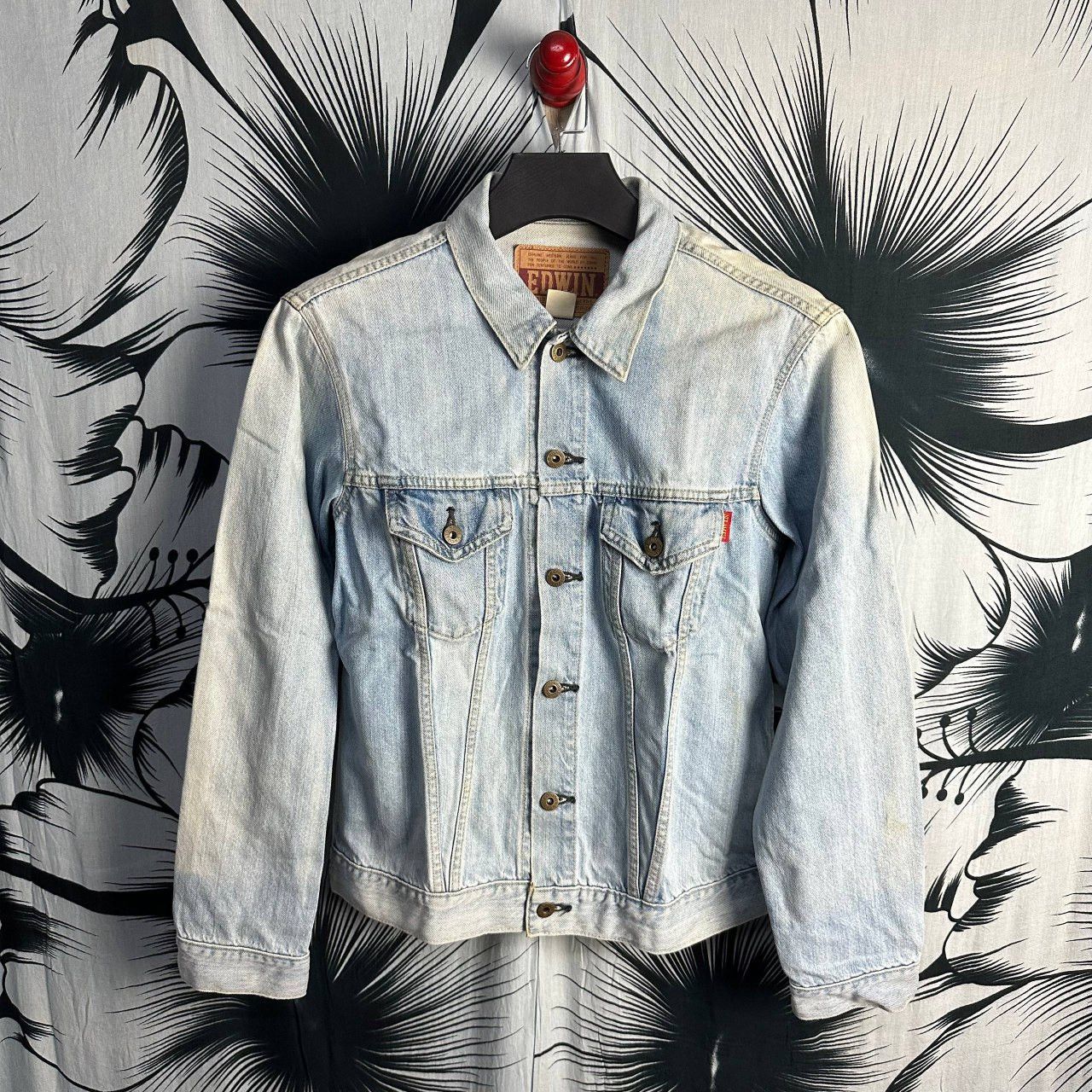 Edwin Vintage Edwin Aging Faded Washed Denim Trucker Jacket Size US M / EU 48-50 / 2 - 1 Thumbnail