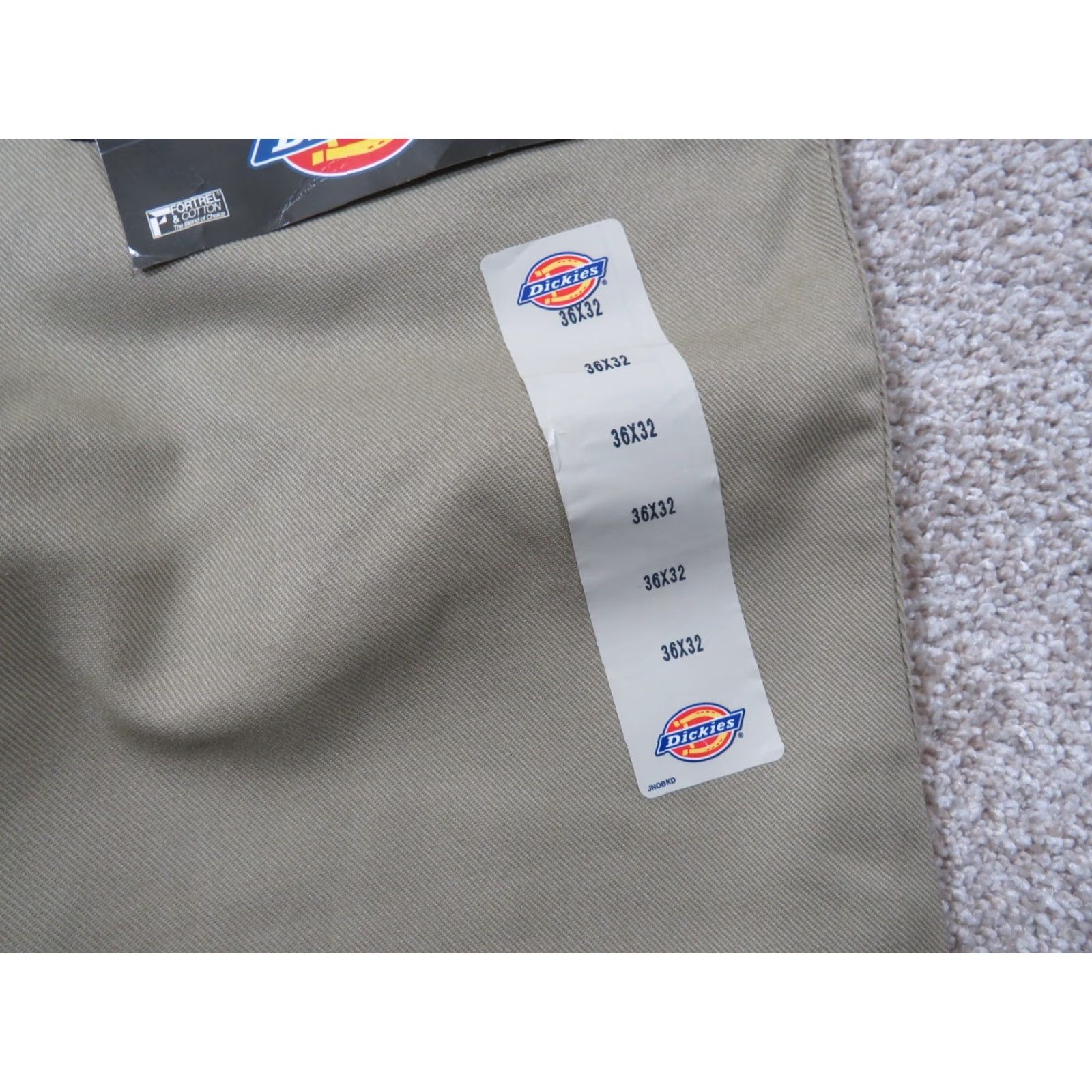 Dickies Dickies Men’s Twill Pants Khaki Straight 35X31 Work Flat Front Regular Waist Beige Cotton Polyester Size US 35 - 5 Thumbnail