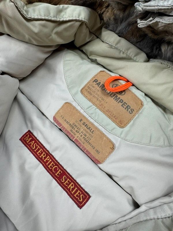 Parajumpers Parajumpers Masterpiece XS Beige Cream Down Coat Jacket Size XS / US 0-2 / IT 36-38 - 4 Thumbnail