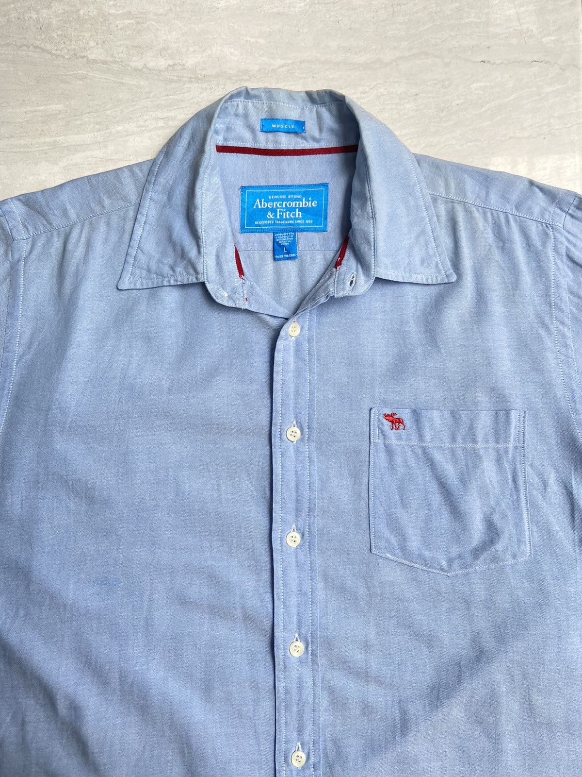 Abercrombie & Fitch ABERCROMBIE & FITCH Blue Shirt Size US L / EU 52-54 / 3 - 8 Thumbnail