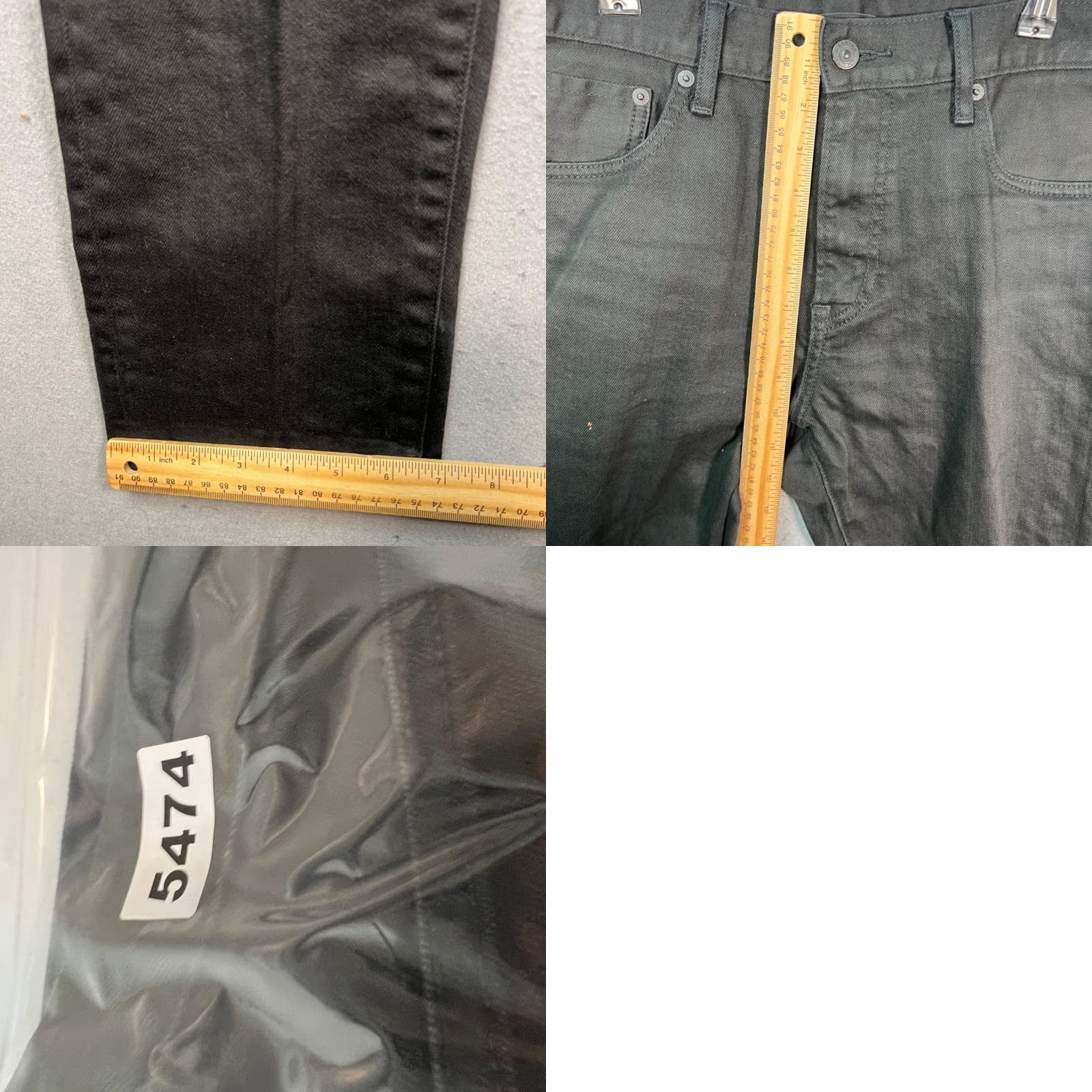 Uniqlo Uniqlo Slim Fit Jeans 33x32 Black Cotton Blend Denim Straight 5-Pocket Mens Adults Size US 33 - 8 Thumbnail