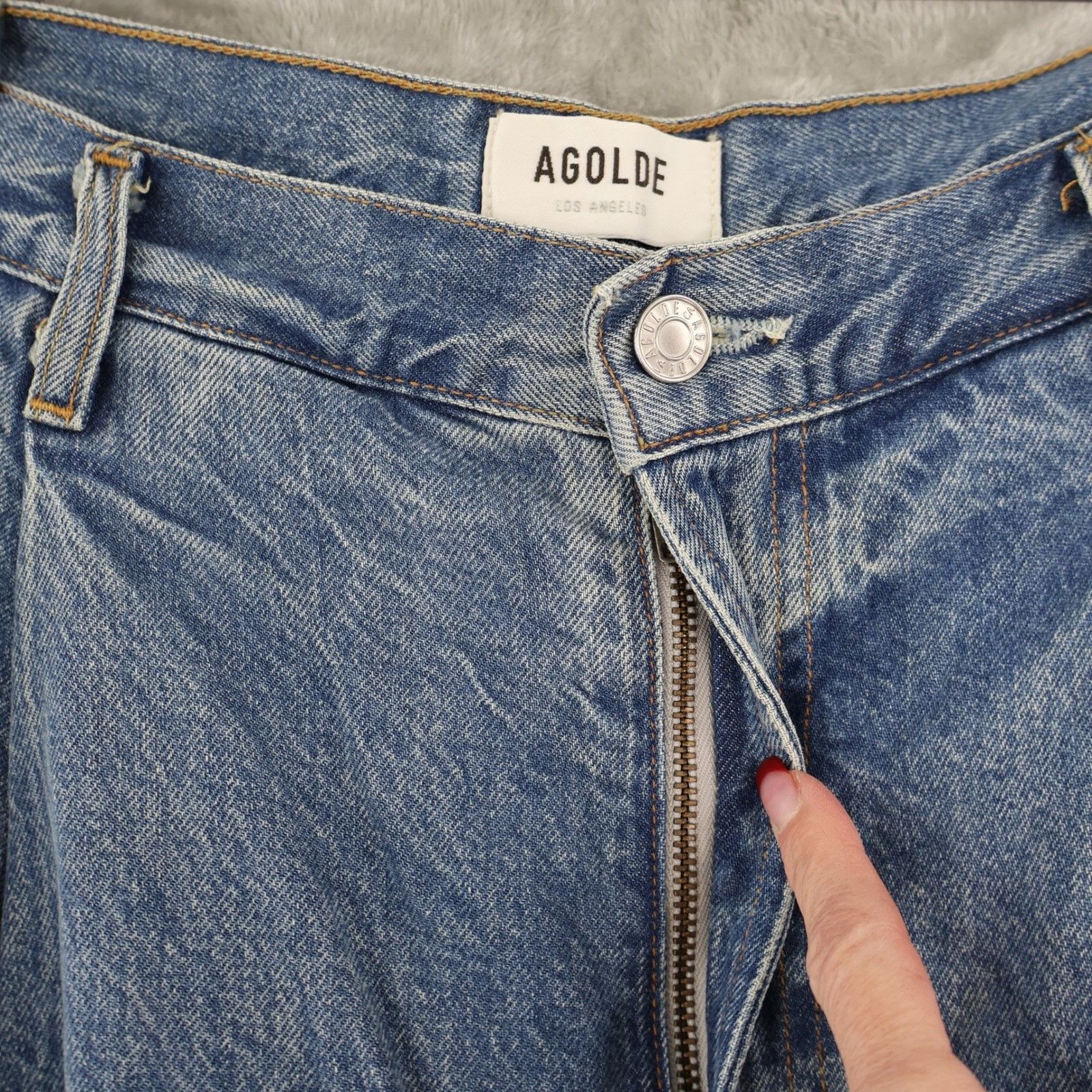 Agolde AGOLDE Ellis Trouser Wide Leg Pleated Jeans Womens 28 NWT Size 28" / US 6 / IT 42 - 3 Thumbnail