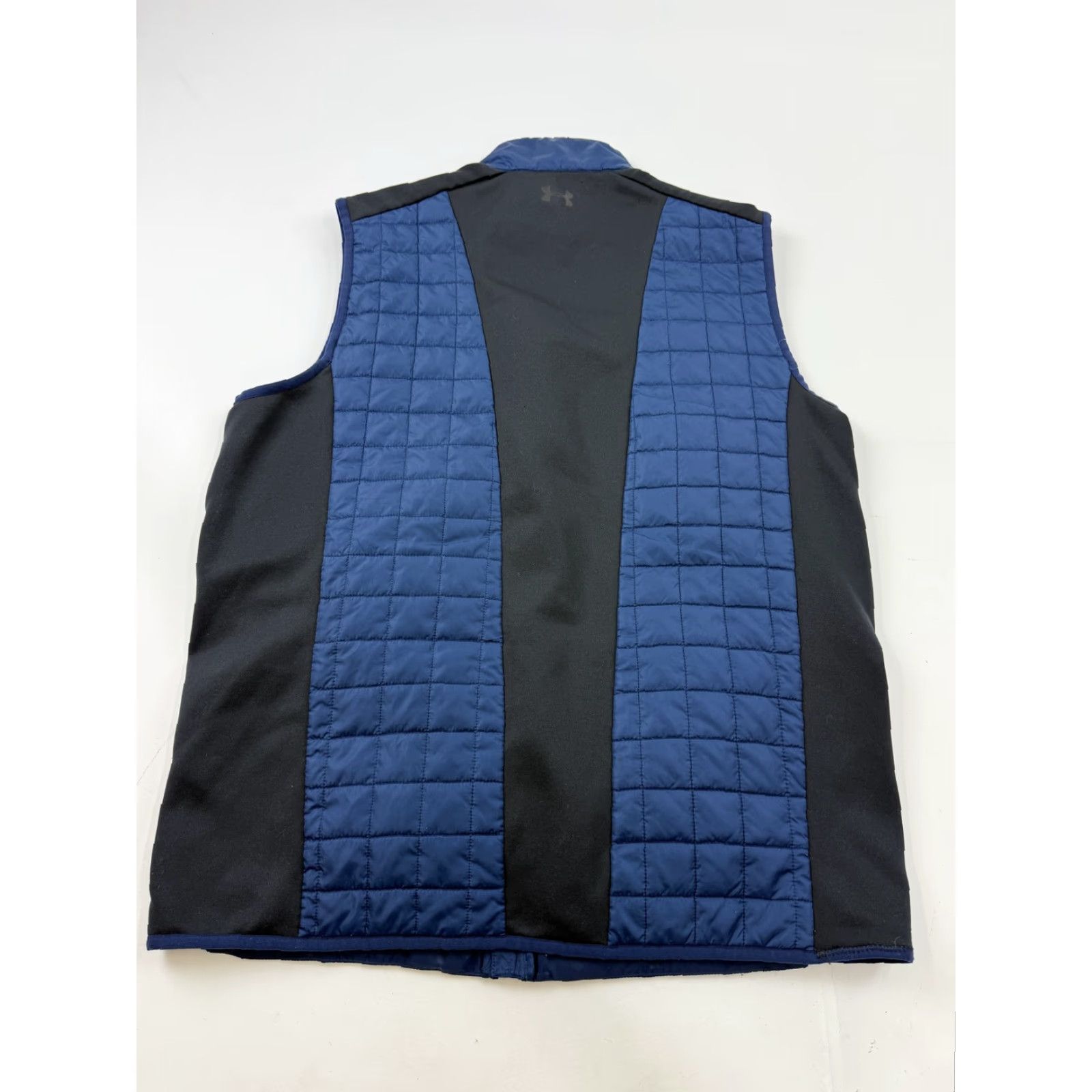 Under Armour Under Armour ColdGear Vest Mens Large Blue Colorblock Full Zip Insulated Sleeveless Track Jacket Vest with Pockets Size US L / EU 52-54 / 3 - 7 Thumbnail