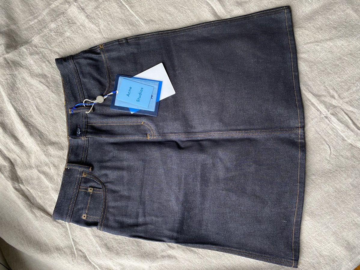 Acne Studios Acne Studios Bla Konst Indigo Classic A-line Denim Skirt Size 27" / US 4 / IT 40 - 6 Thumbnail
